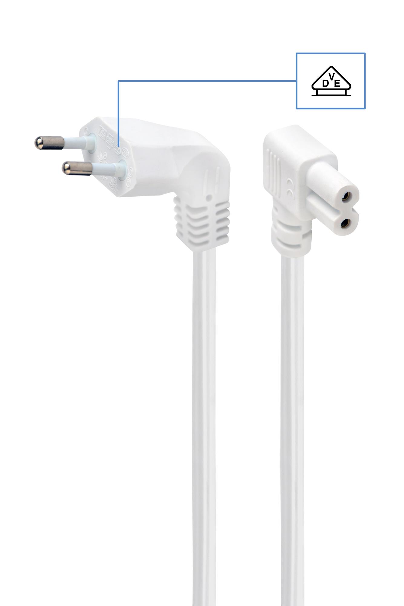 CABLE POWER EU 2.5M ANGLED/PC-184L-VDE-2.5M-W GEMBIRD - Image 3
