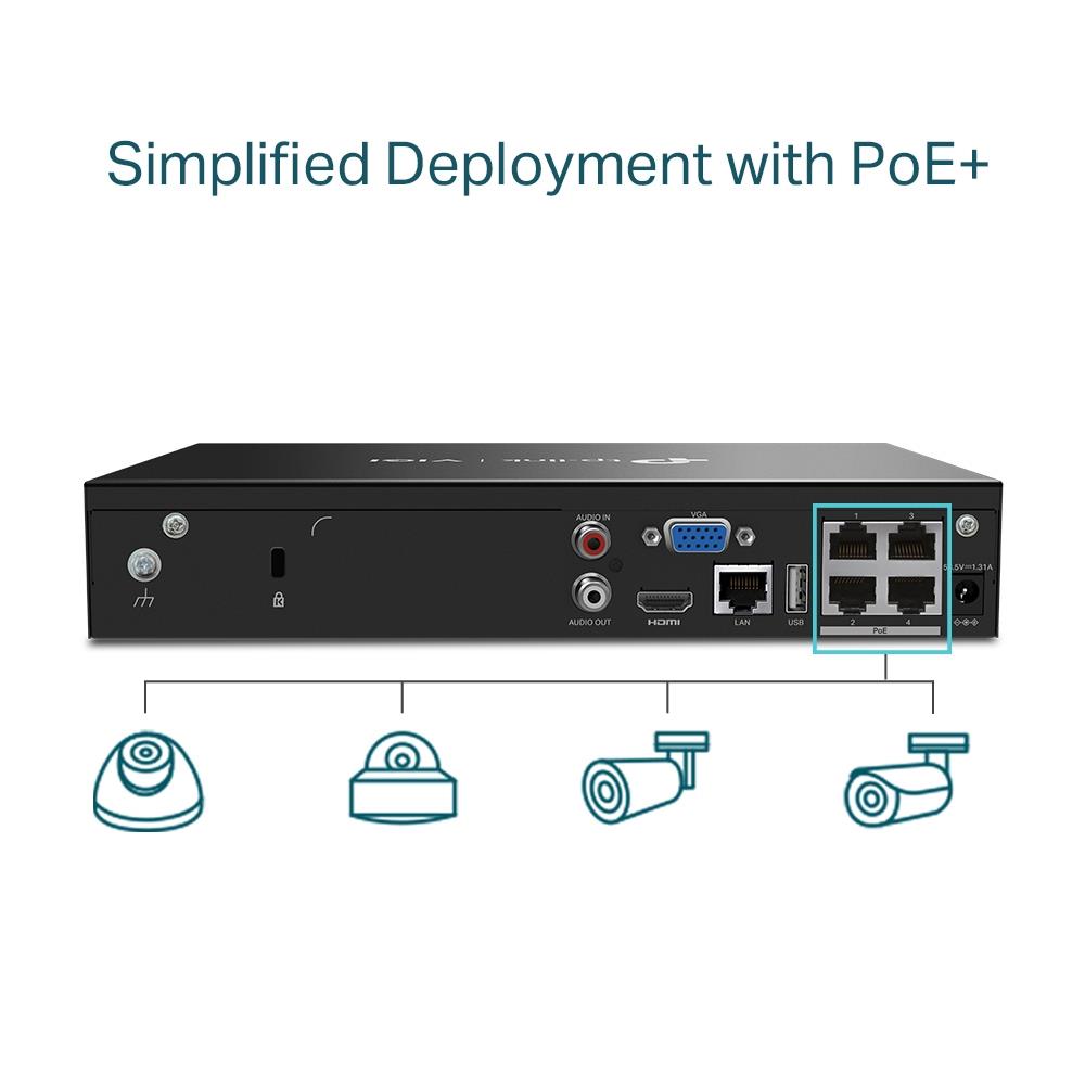 NET VIDEO RECORDER 4CH POE+/VIGI NVR1004H-4P TP-LINK - Image 9