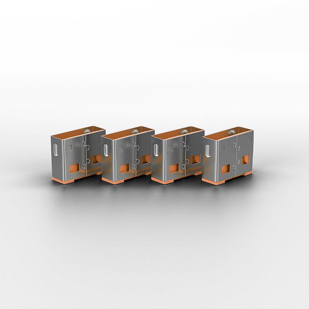 USB PORT BLOCKER 4PACK/ORANGE 40453 LINDY - Image 4