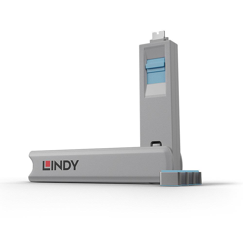 USB PORT BLOCKER 4PACK/BLUE 40465 LINDY - Image 3