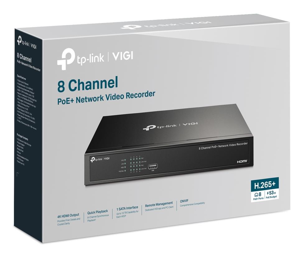 NET VIDEO RECORDER 8CH POE+/VIGI NVR1008H-8P TP-LINK - Image 6