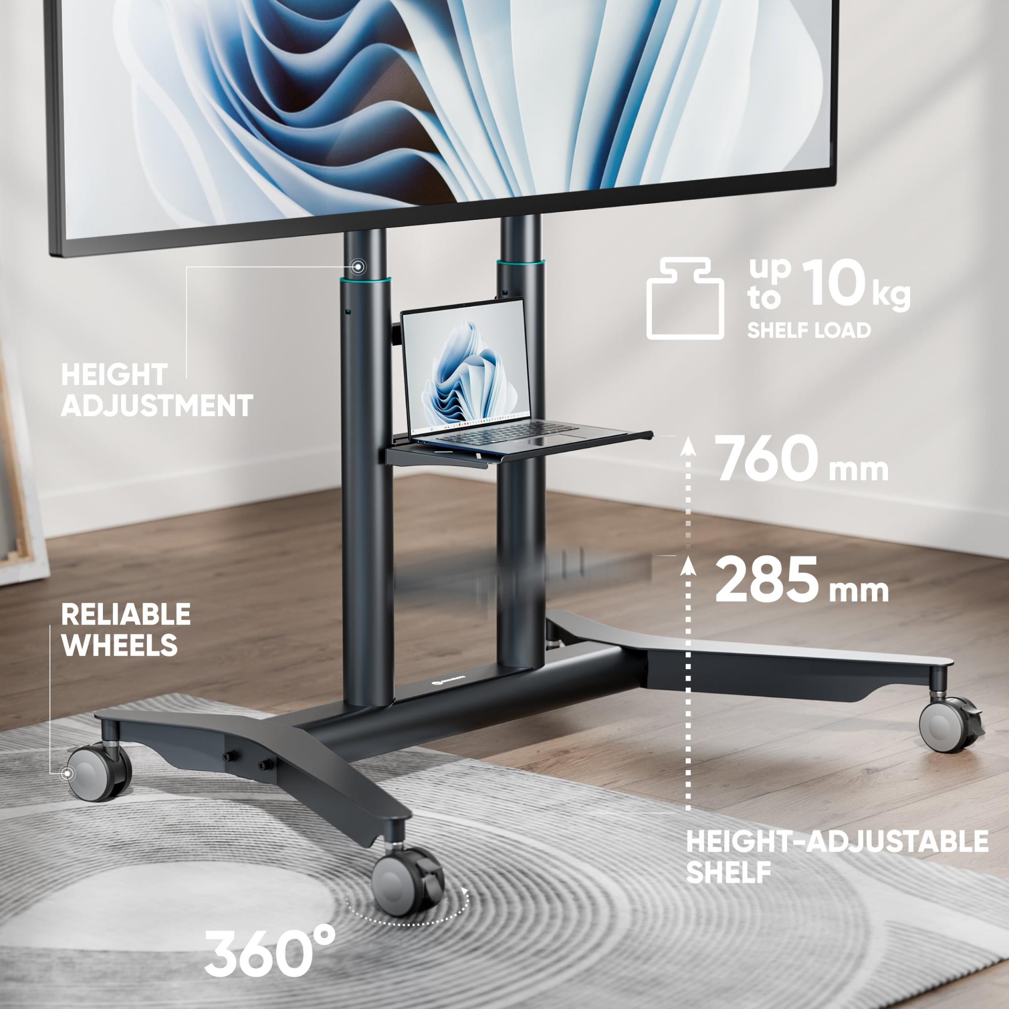 TV SET ACC MOBILE STAND/55-90"/GRAPHITE TS1871-G ONKRON - Image 7