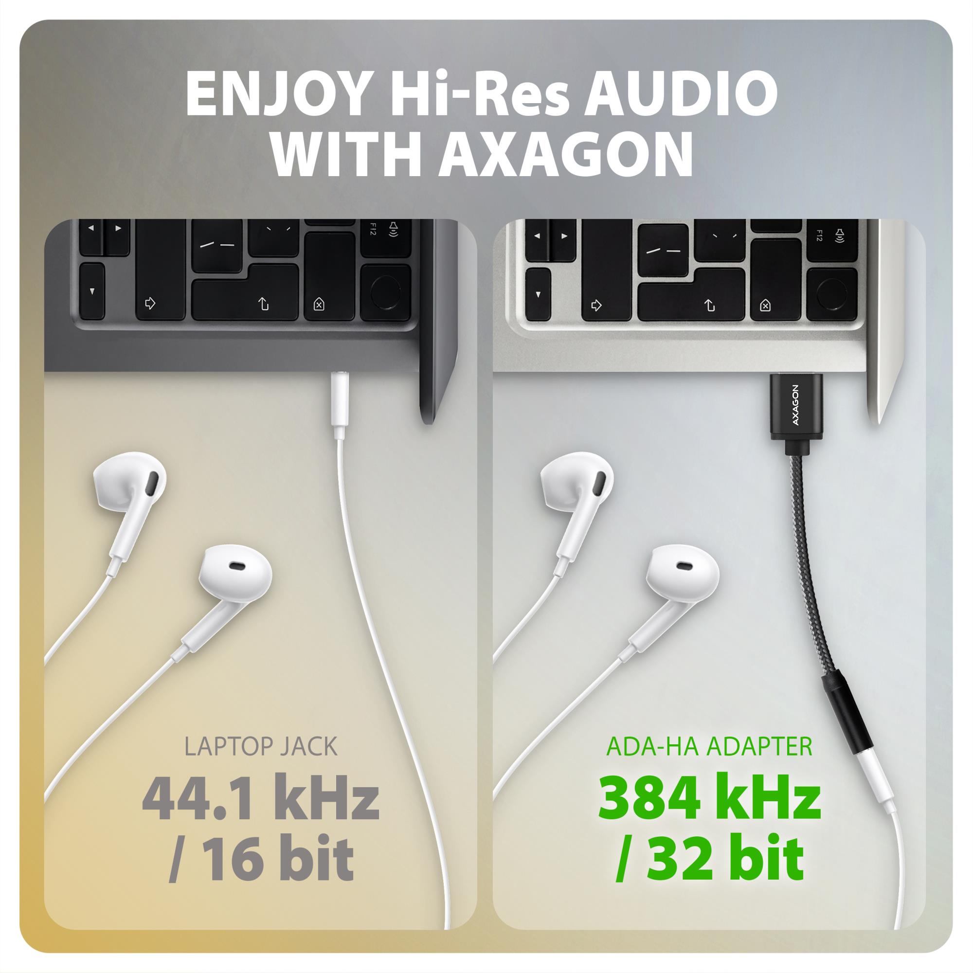ADAPTER USB-C TO AUDIO 3.5MM/DAC 0.1M ADA-HA AXAGON - Image 8