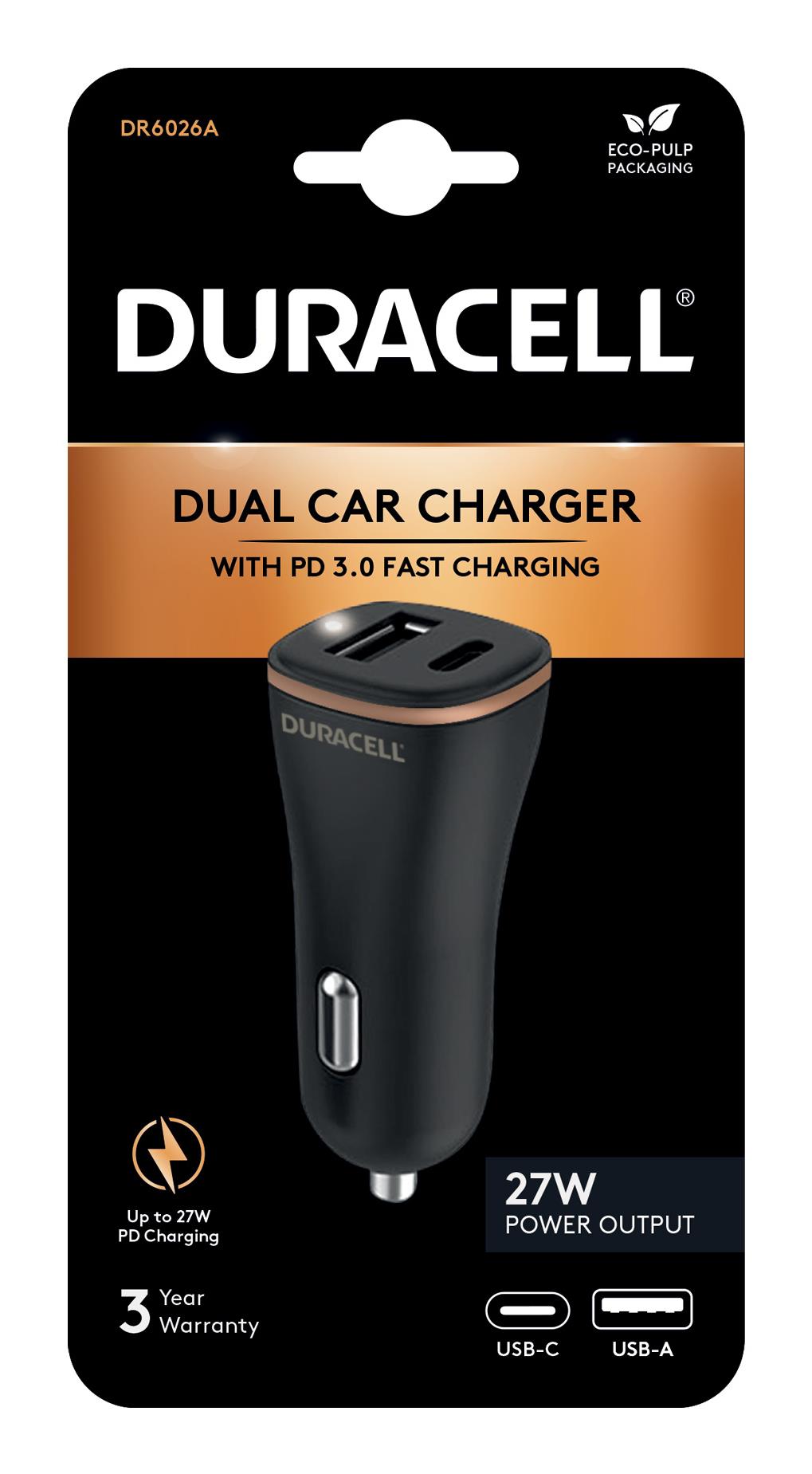 MOBILE CHARGER CAR USB/2P DR6026A DURACELL - Image 2