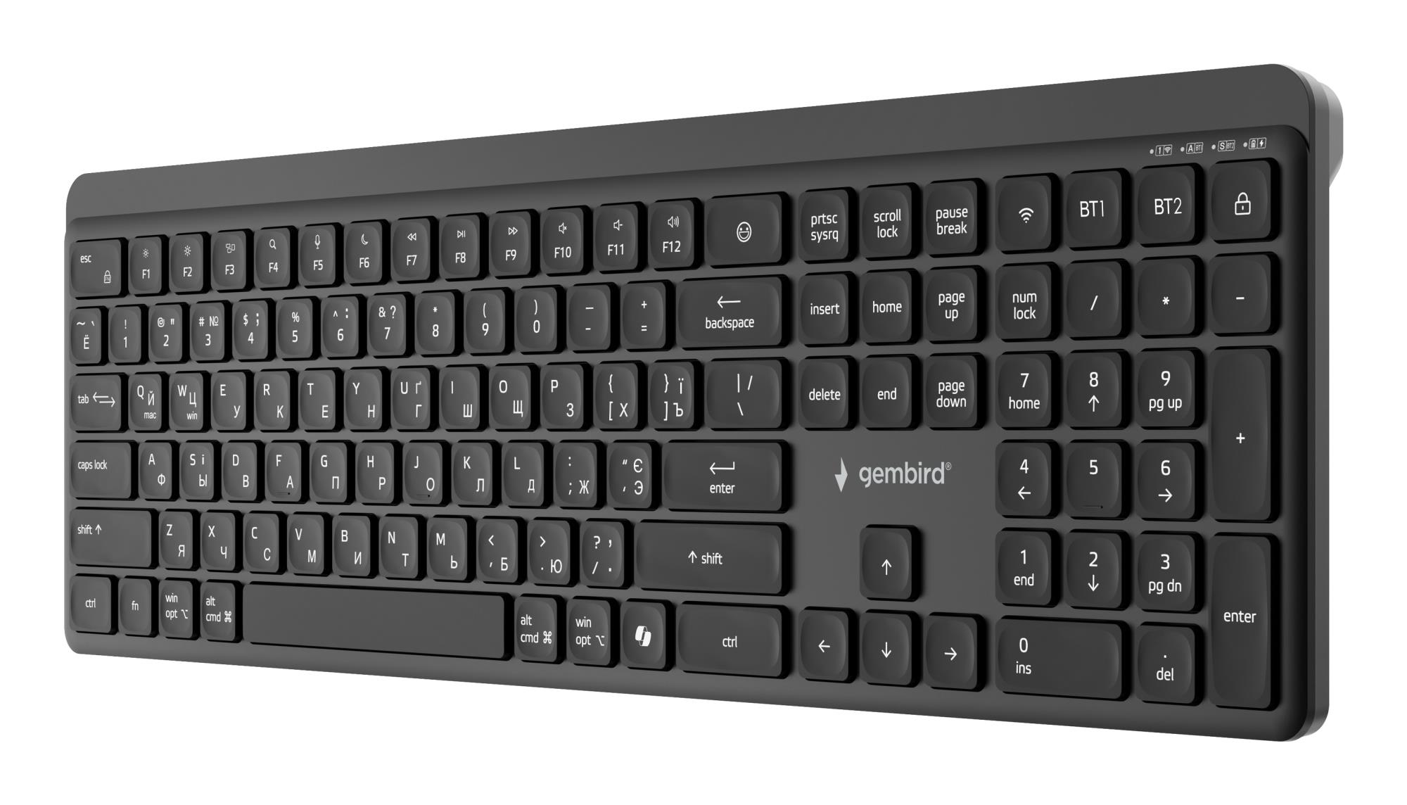 KEYBOARD WRL SLIM BT CYRILLIC/KB-WPS-03-CYRL GEMBIRD - Image 5