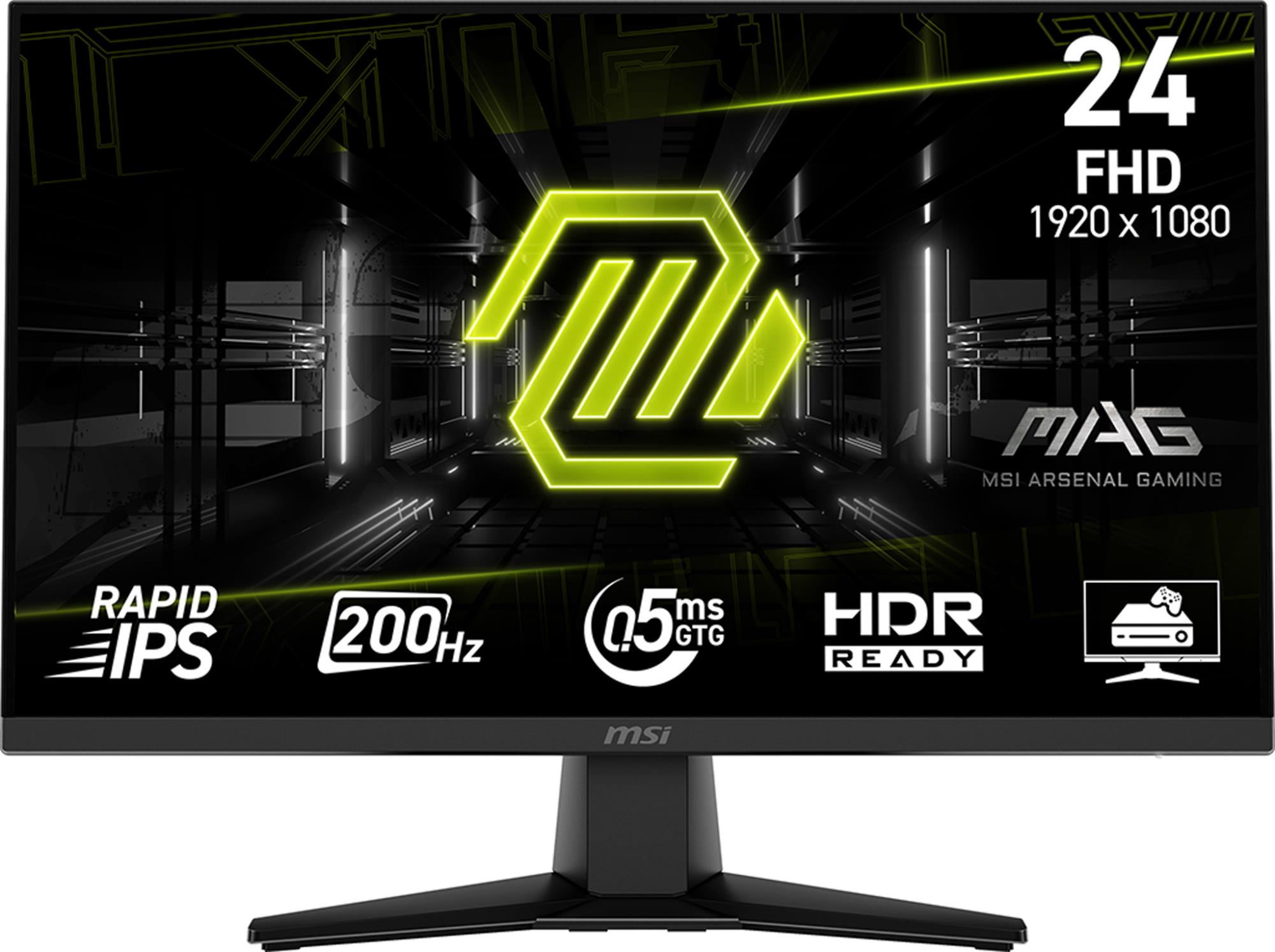 LCD Monitor MSI MAG 242F 23.8" Gaming Matte Panel IPS 1920x1080 16:9 200Hz 0.5 ms Colour Black MAG242F - Image 2