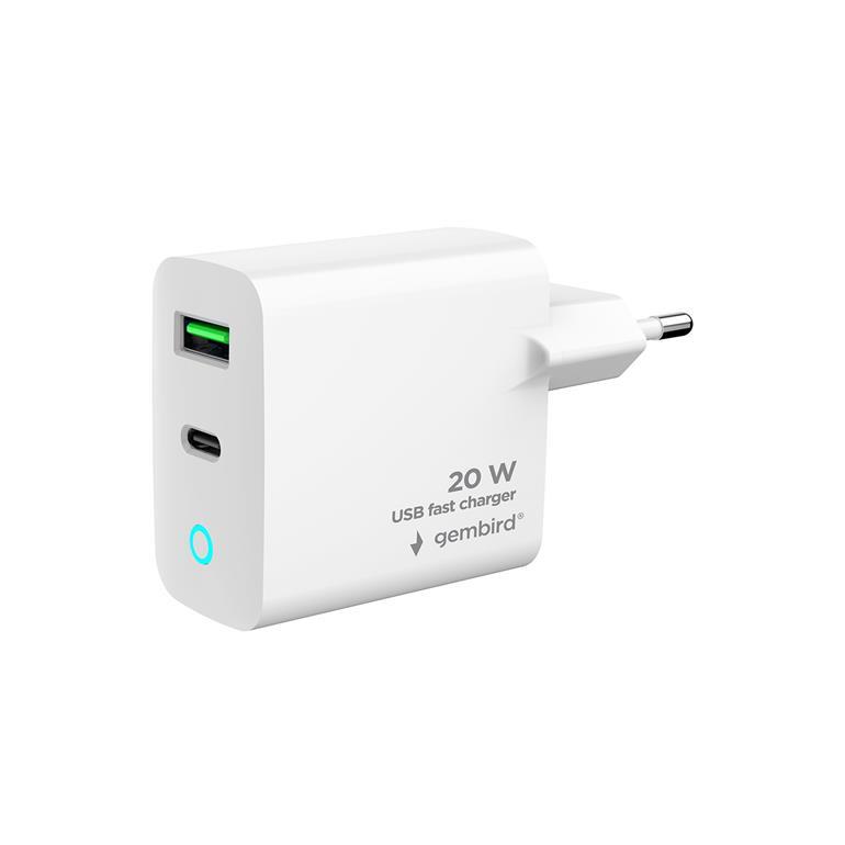 CHARGER USB 20W 2PORT/TA-UC-PDQC20L-W-01 GEMBIRD - Image 6