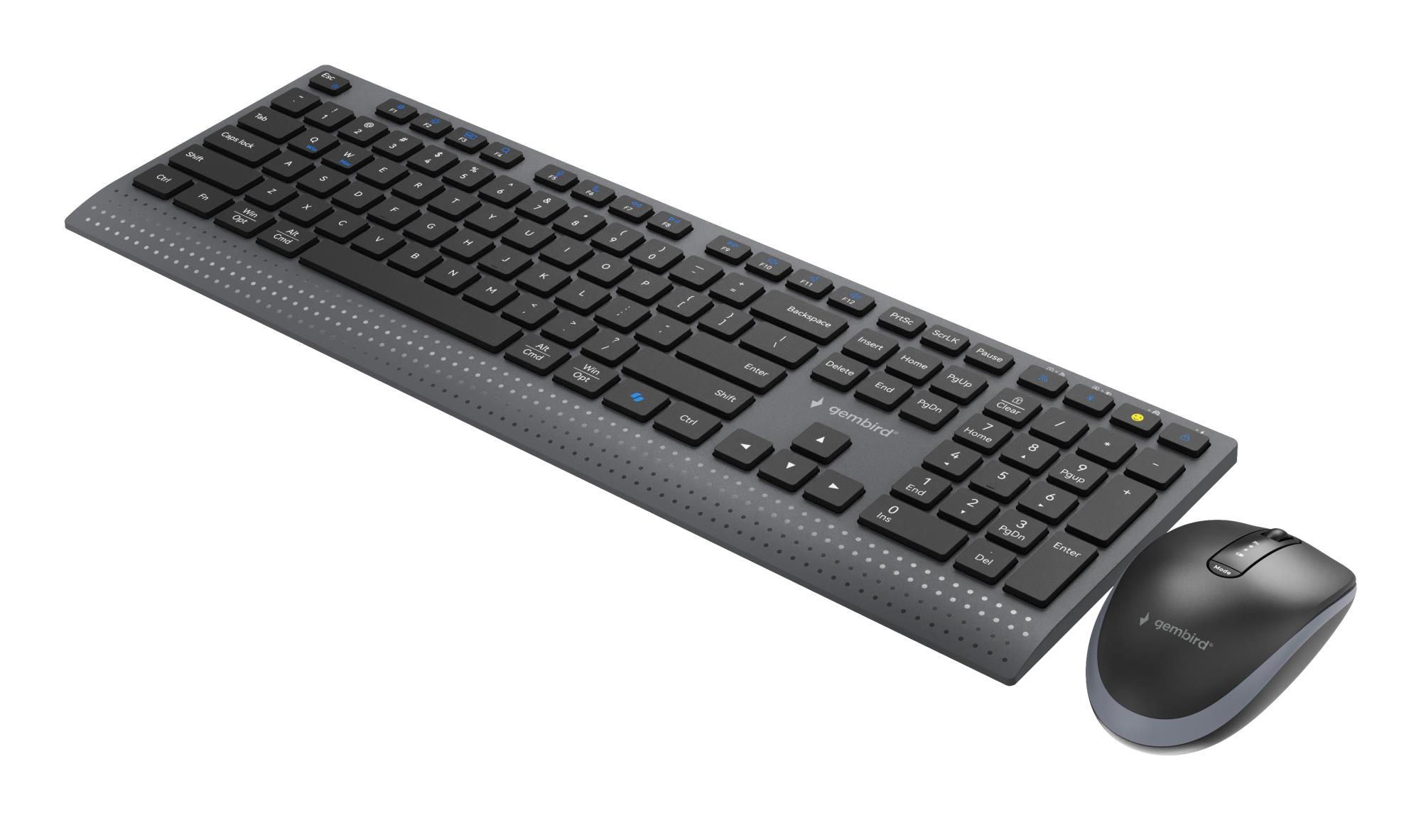 KEYBOARD +MOUSE WRL ENG/BK KBS-WPS-02 GEMBIRD - Image 3