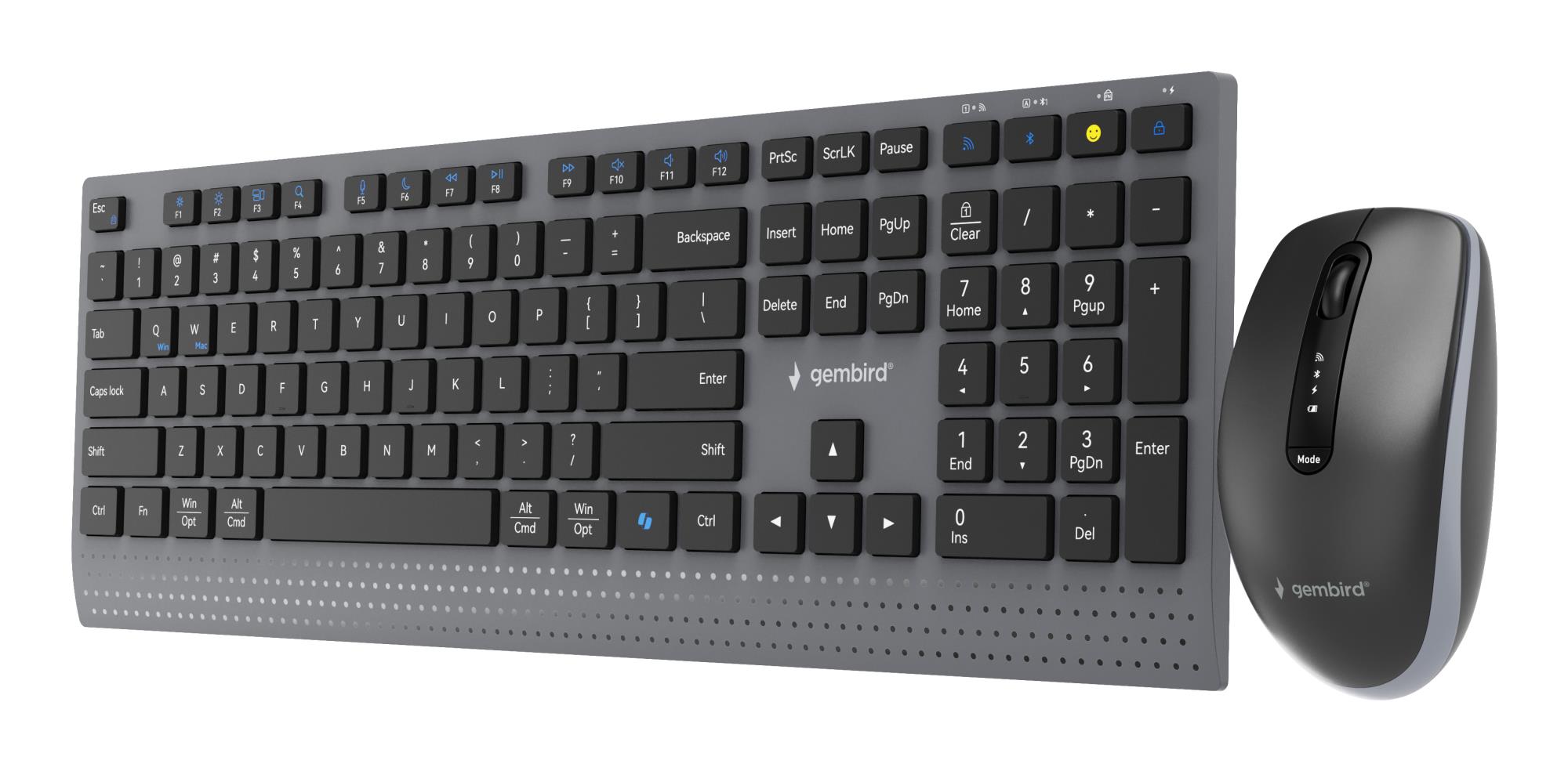 KEYBOARD +MOUSE WRL ENG/BK KBS-WPS-02 GEMBIRD - Image 4