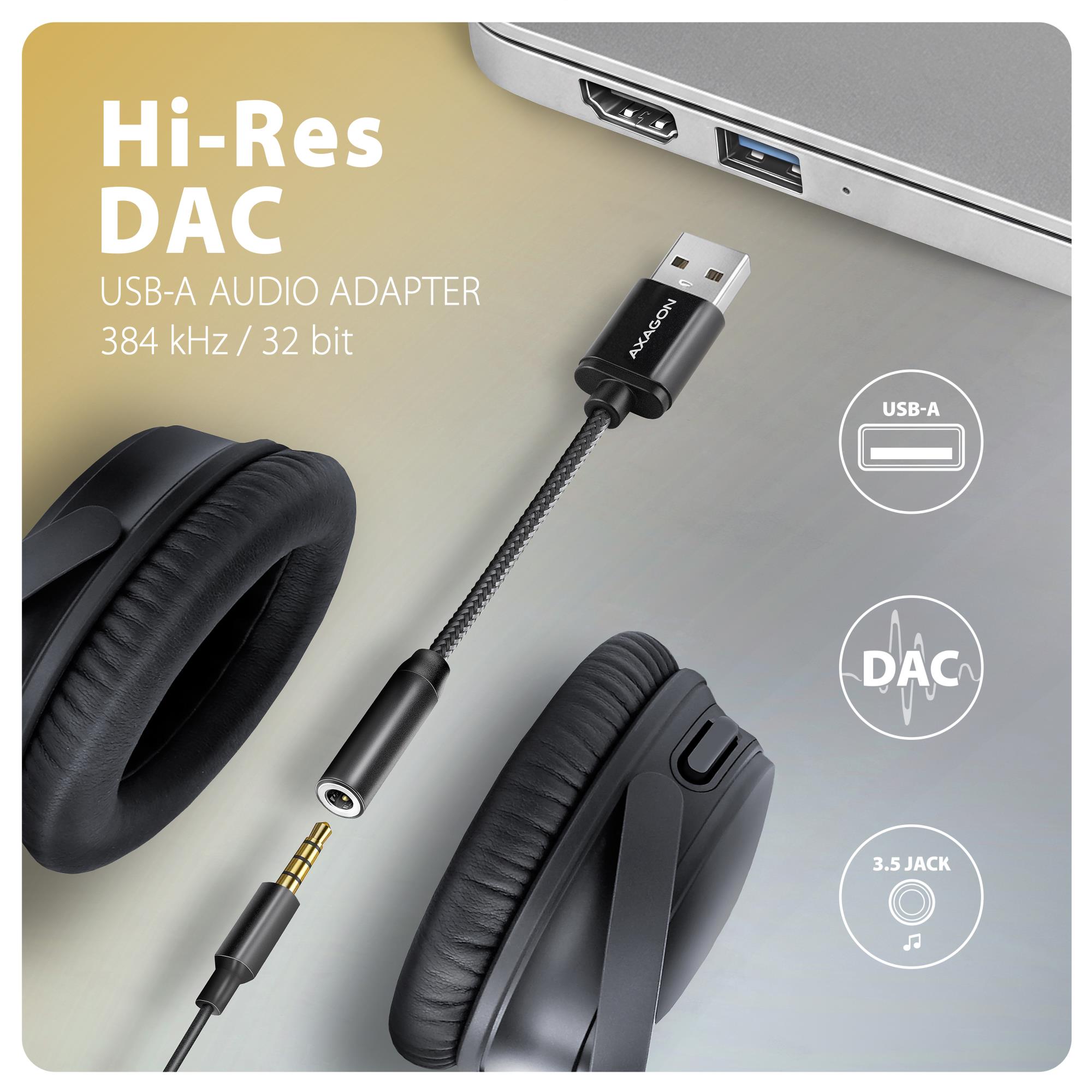 ADAPTER USB-C TO AUDIO 3.5MM/DAC 0.1M ADA-HA AXAGON - Image 5