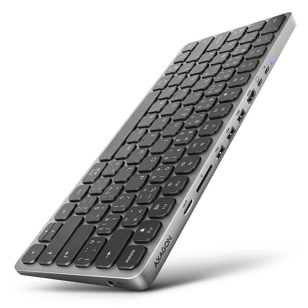 KEYBOARD + I/O HUB 9IN1/0.6M HMC-KB-US AXAGON - Image 4