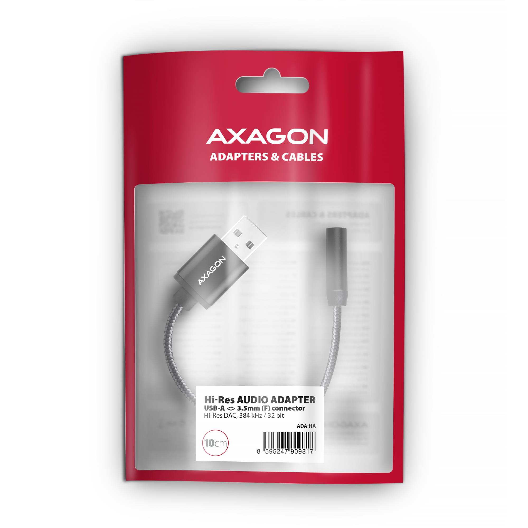 ADAPTER USB-C TO AUDIO 3.5MM/DAC 0.1M ADA-HA AXAGON - Image 12
