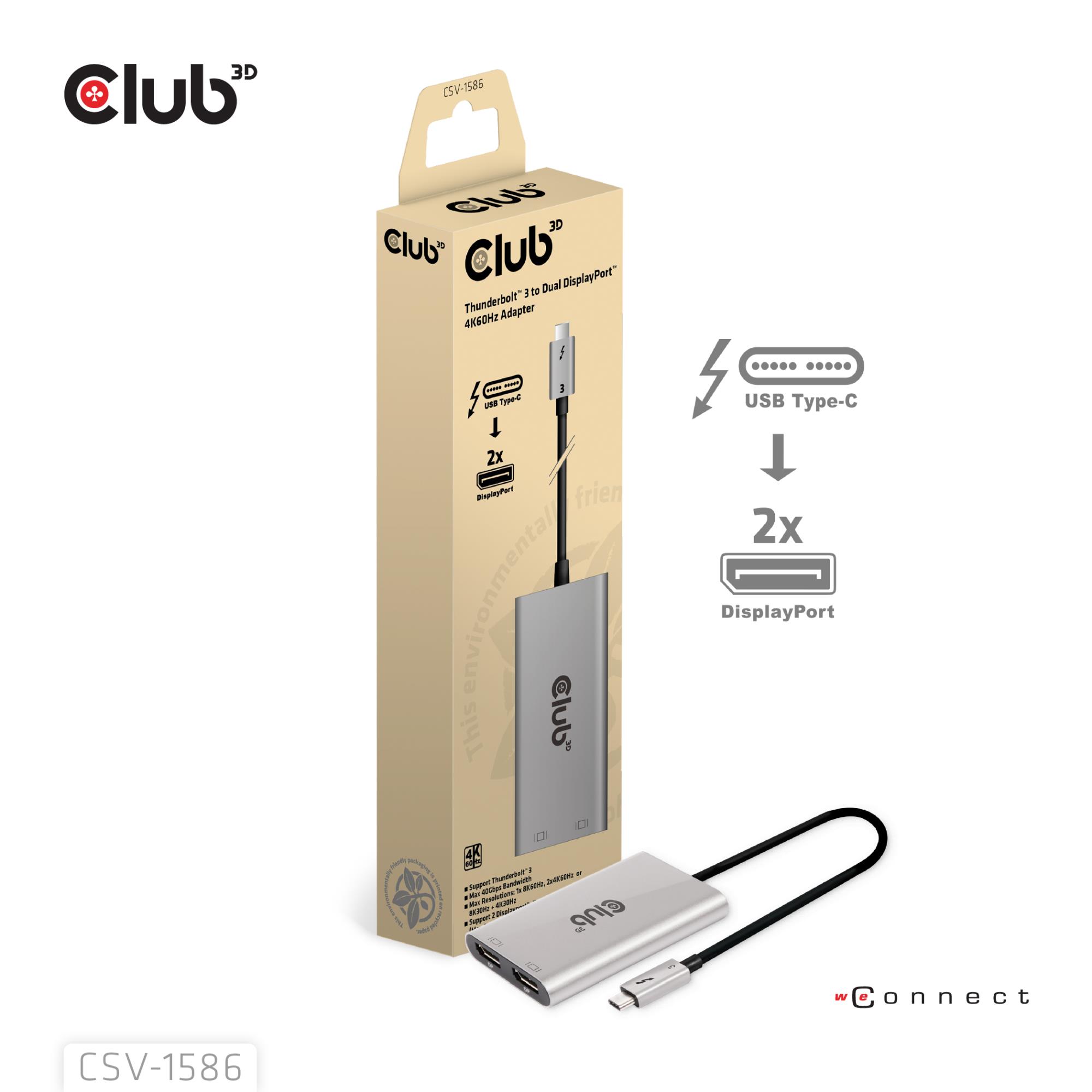 I/O ADAPTER THUNDERBOLT TO DP/CSV-1586 CLUB3D - Image 5