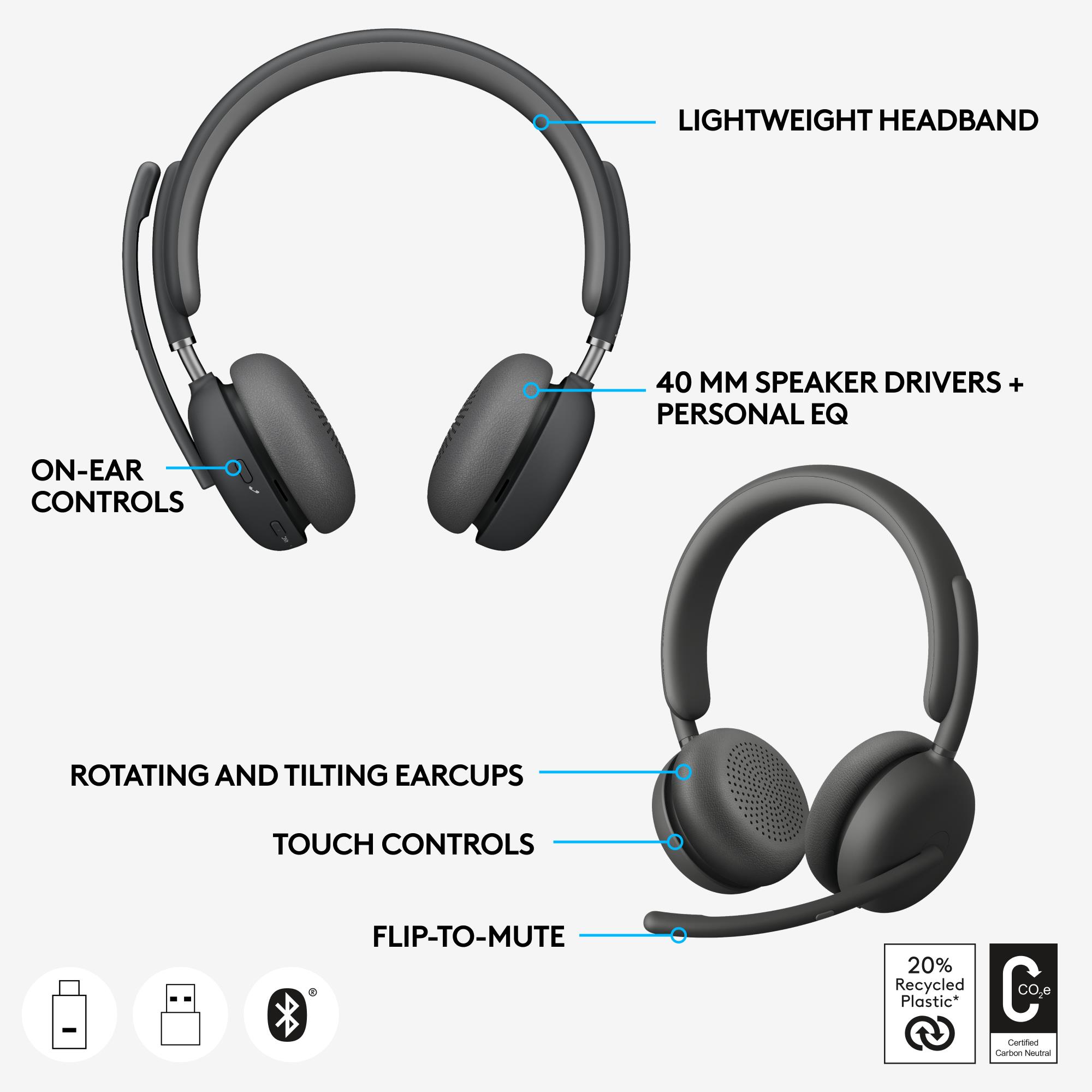 HEADSET ZONE 2 WIRELESS/GRAPHITE 981-001311 LOGITECH - Image 11