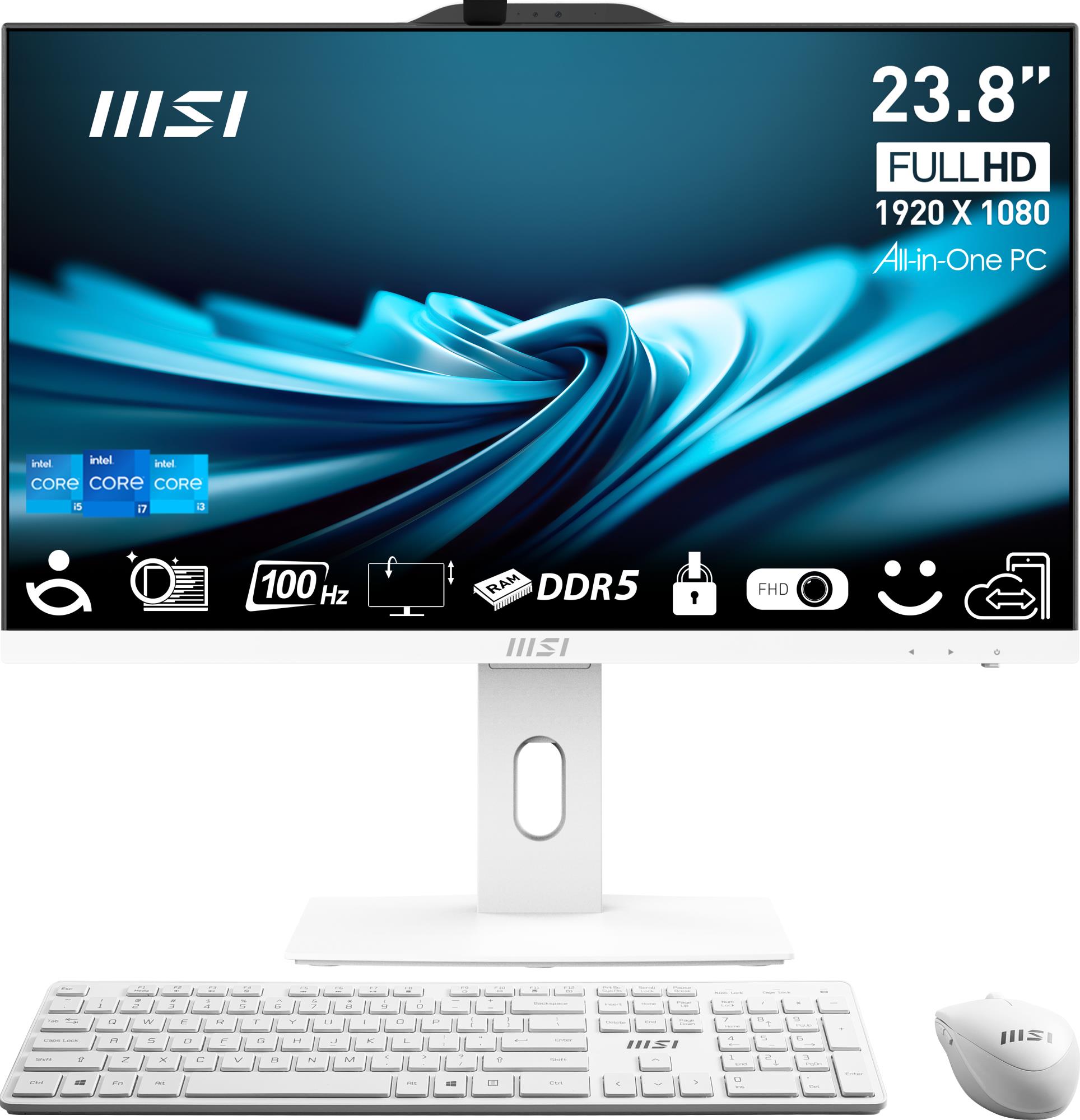 Monoblock PC MSI PRO CPU Intel Intel® CoreT i5 i5-14400 RAM 16 GB DDR5-SDRAM Screen 23.8 " 1920 x 1080 pixels Storage 512 GB SSDs 512 GB Not available On-board graphics Yes Intel UHD Graphics 730 White OS Windows 11 Pro PROAP242P14M-691EU - Image 5