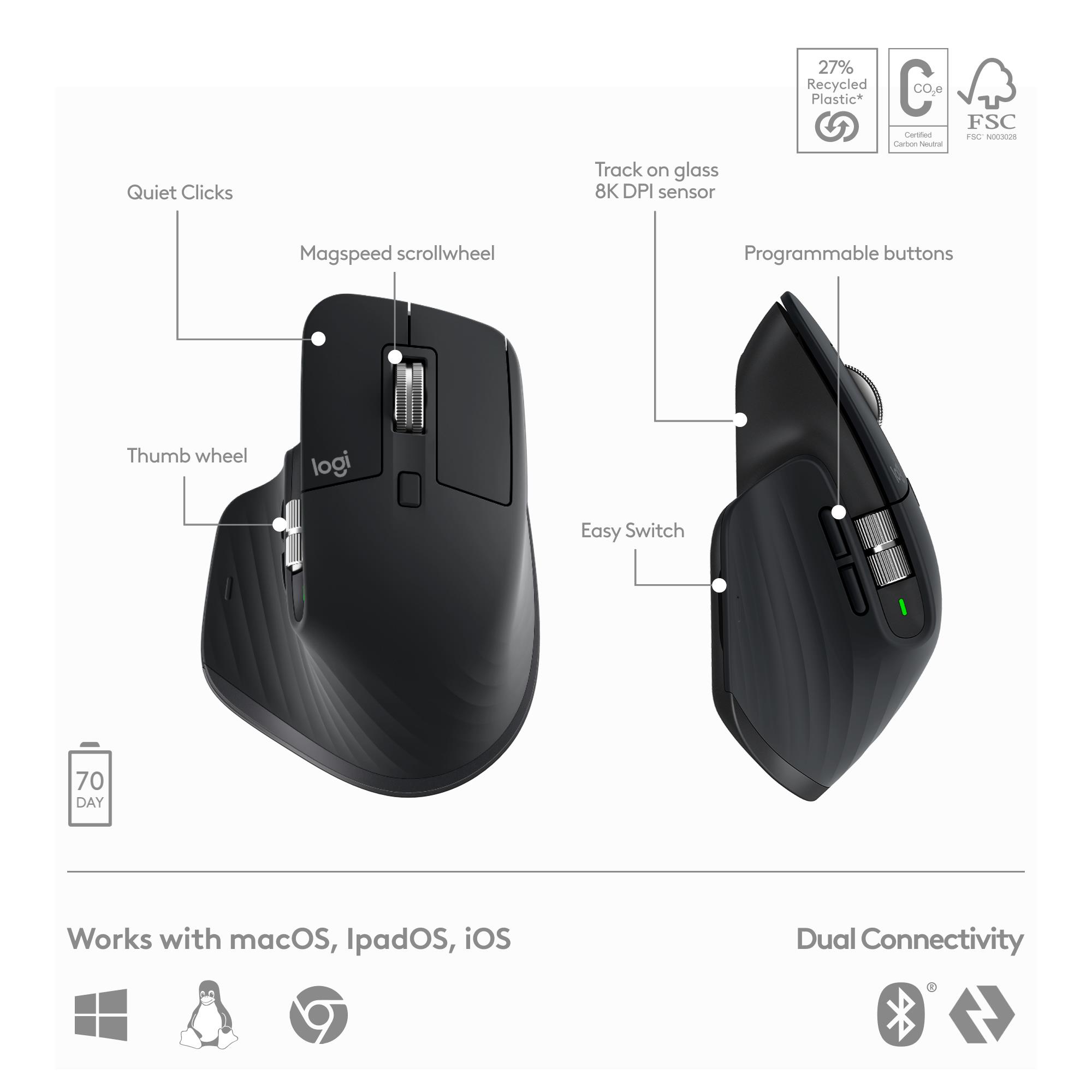 KEYBOARD +MOUSE COMBO MXKEYS S/BLACK 920-011614 LOGITECH - Image 12