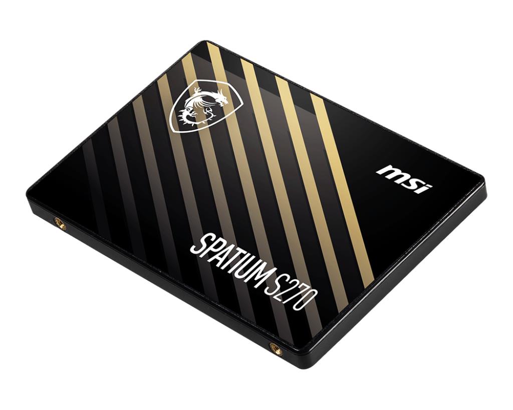 SSD MSI SPATIUM S270 960GB SATA 3D NAND Write speed 450 MBytes/sec Read speed 500 MBytes/sec 2,5" TBW 500 TB MTBF 2000000 hours S78-440P130-P83 - Image 3