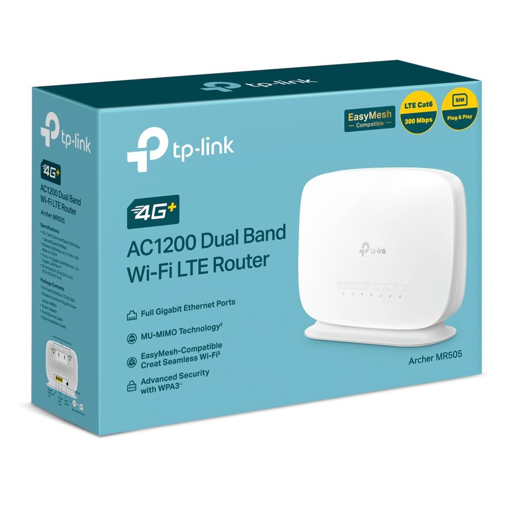 Wireless Router TP-LINK Wireless Router 1200 Mbps IEEE 802.11a IEEE 802.11 b/g IEEE 802.11n IEEE 802.11ac 3x10/100/1000M LAN WAN ports 1 Number of antennas 2 4G ARCHERMR505 - Image 8