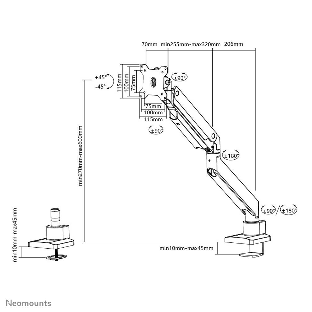 MONITOR ACC DESK MOUNT 10-49"/NM-D775BLACKPLUS NEOMOUNTS - Image 15