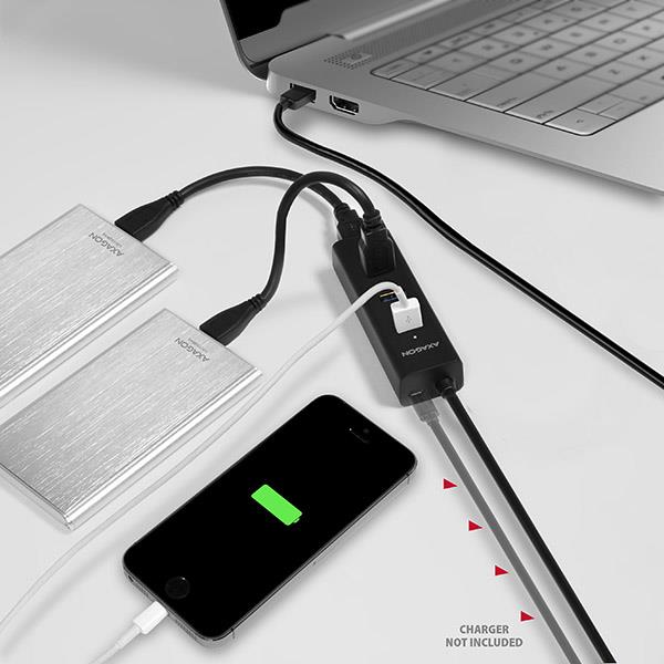 I/O HUB USB3.0 4PORT CHARGING/1.2M HUE-S2BL AXAGON - Image 11