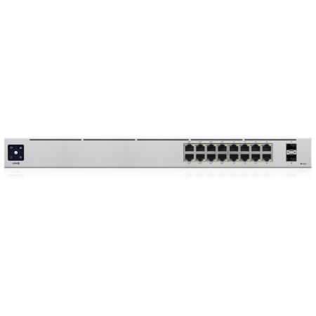 Switch UBIQUITI USW-16-POE Type L2 Desktop/pedestal Rack 16x10Base-T / 100Base-TX / 1000Base-T 2xSFP PoE ports 16 PoE+ ports 8 18 Watts USW-16-POE