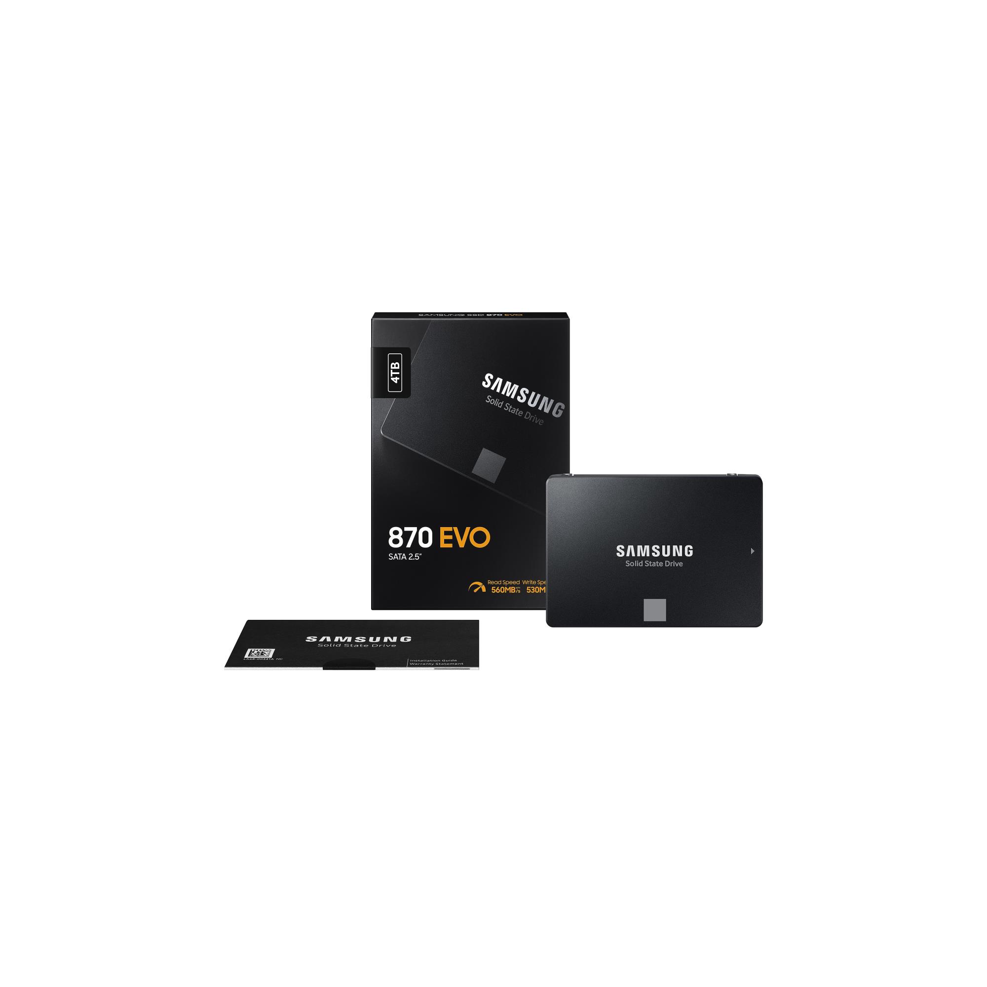 SSD SAMSUNG 870 EVO 4TB SATA SATA 3.0 MLC Write speed 530 MBytes/sec Read speed 560 MBytes/sec 2,5" TBW 2400 TB MTBF 1500000 hours MZ-77E4T0B/EU - Image 6