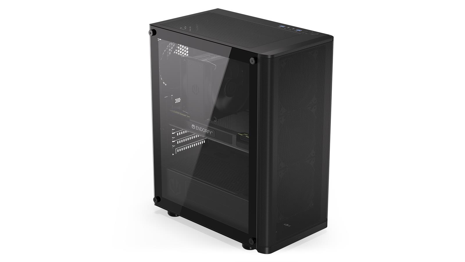 Case ENDORFY Ventum 200 Air MicroTower Case product features Transparent panel Not included ATX MicroATX MiniITX Colour Black EY2A002 - Image 5