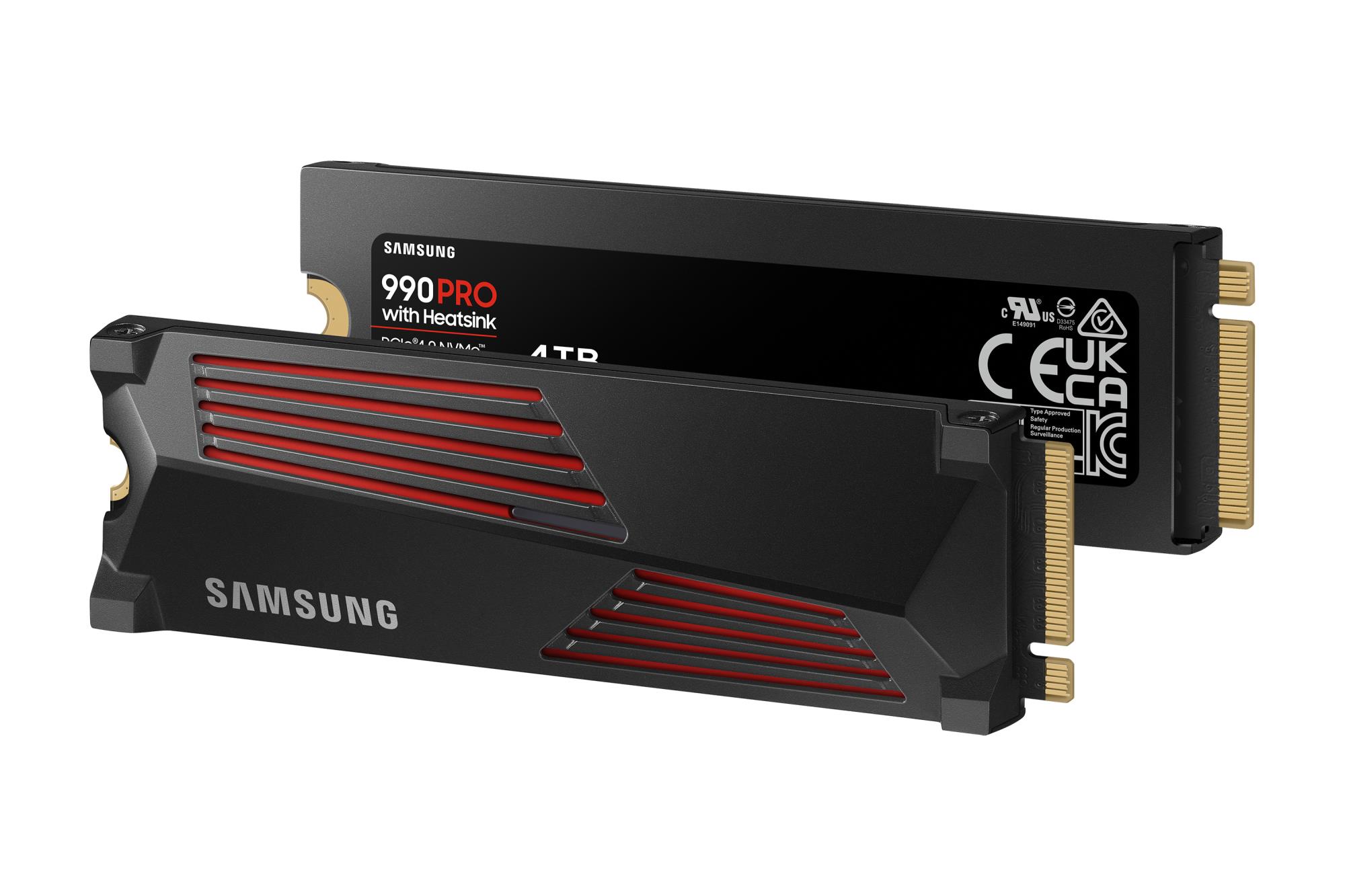 SSD SAMSUNG 990 PRO with Heatsink 4TB M.2 PCIe Gen4 NVMe TLC Write speed 6900 MBytes/sec Read speed 7450 MBytes/sec TBW 2400 TB MTBF 1500000 hours MZ-V9P4T0CW - Image 7