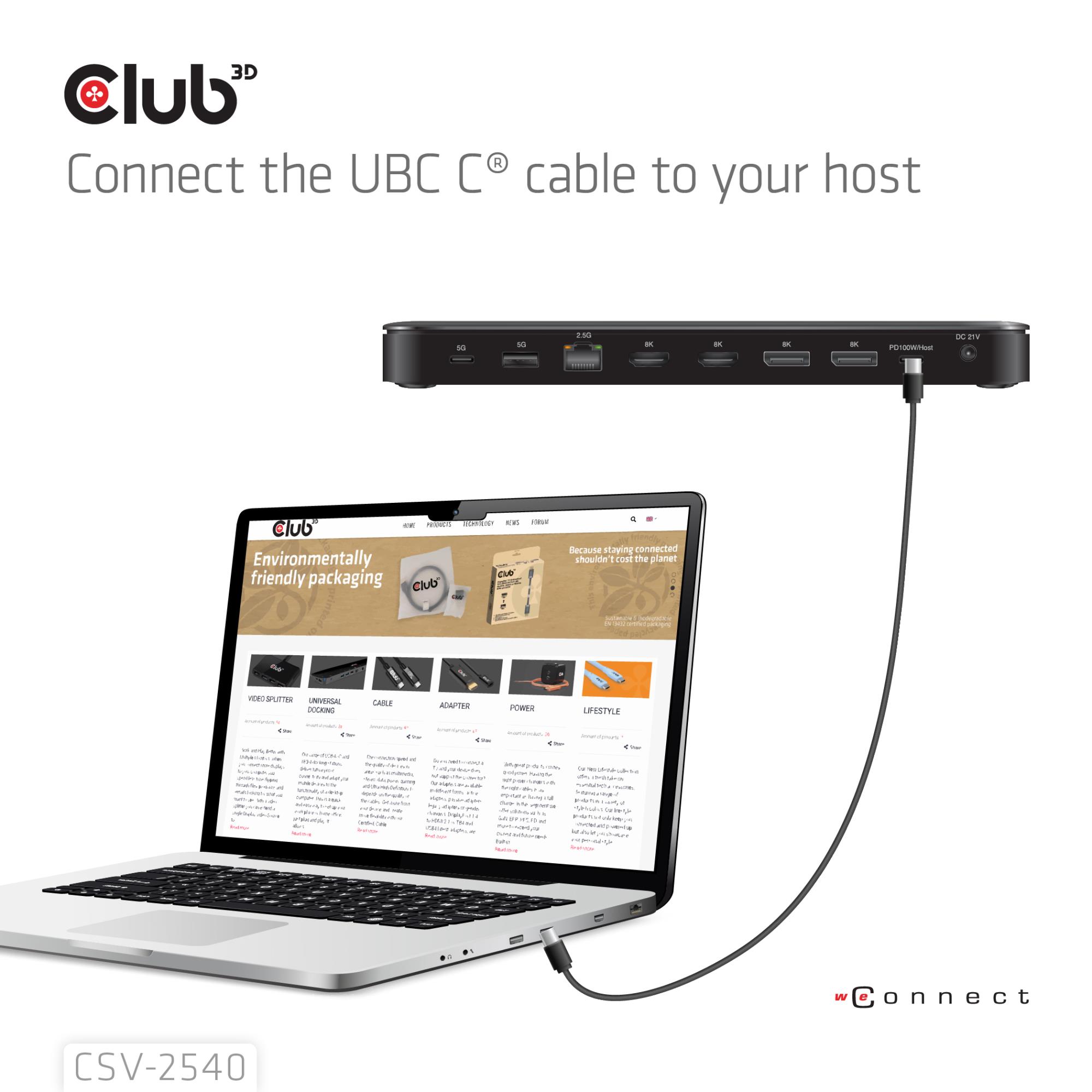 NB ACC DOCKING STATION 14IN1/USB-C 150W CSV-2540 CLUB3D - Image 14