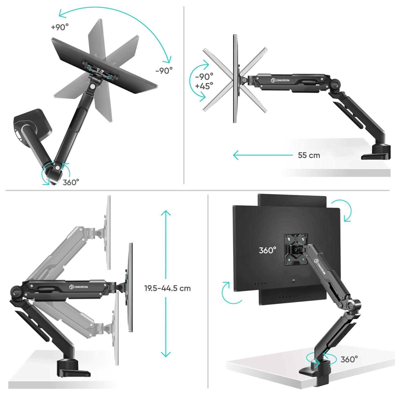 MONITOR ACC DESK MOUNT/13-34" BLACK G90-B ONKRON - Image 8