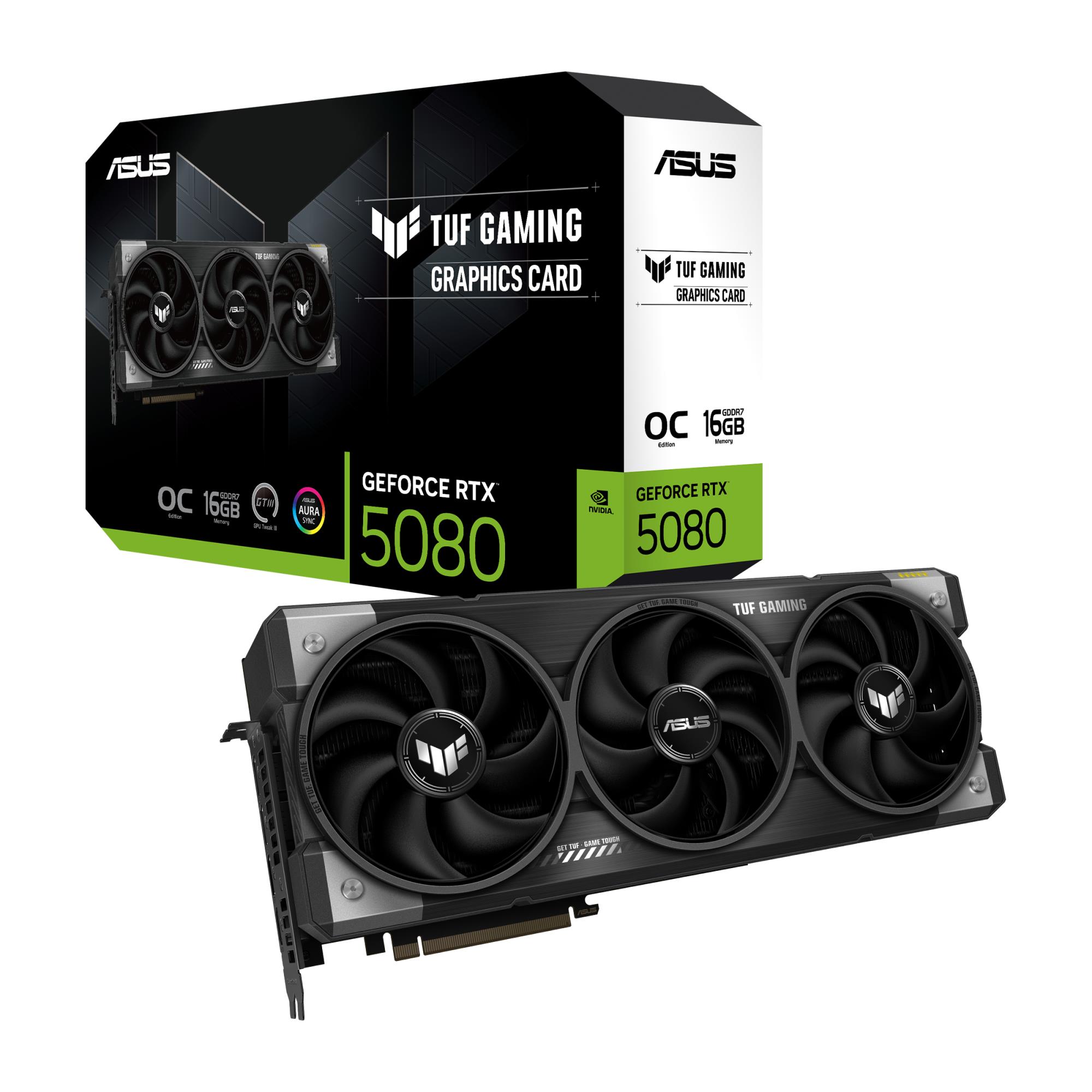 Graphics Card ASUS NVIDIA GeForce RTX 5080 16 GB GDDR7 256 bit PCIE 5.0 16x Triple slot Fansink 2xHDMI 3xDisplayPort TUF-RTX5080-O16G-GAMING - Image 11