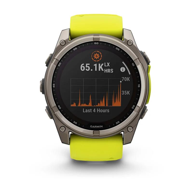 SMARTWATCH FENIX 8 SAPP. SOLAR/YELLOW 010-02907-21 GARMIN - Image 5