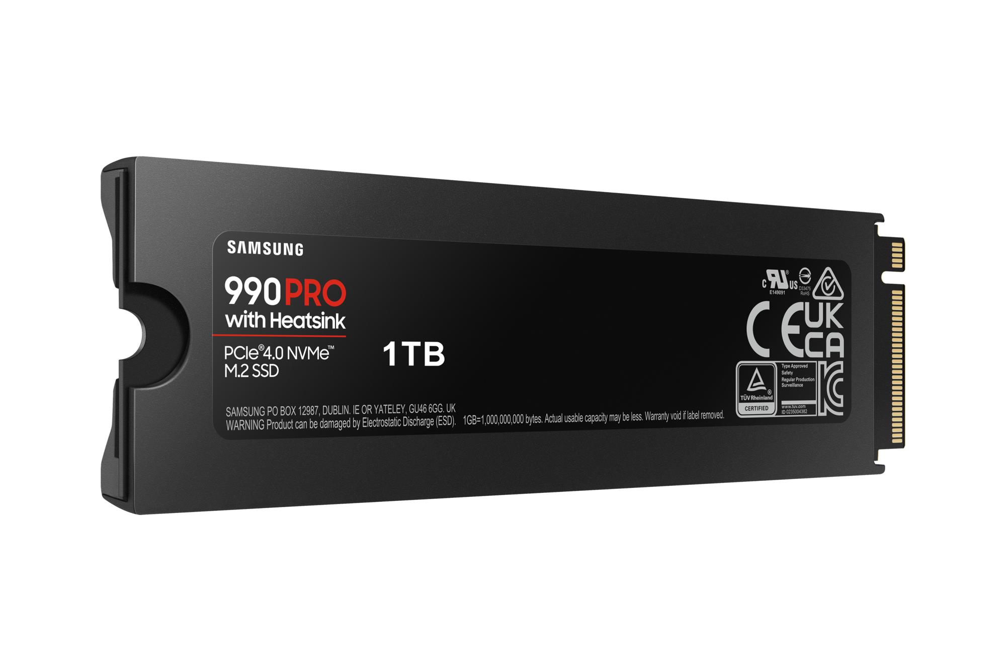 SSD SAMSUNG 990 PRO with Heatsink 1TB M.2 PCIE NVMe MLC Write speed 6900 MBytes/sec Read speed 7450 MBytes/sec 2.3mm TBW 600 TB MTBF 1500000 hours MZ-V9P1T0GW - Image 6