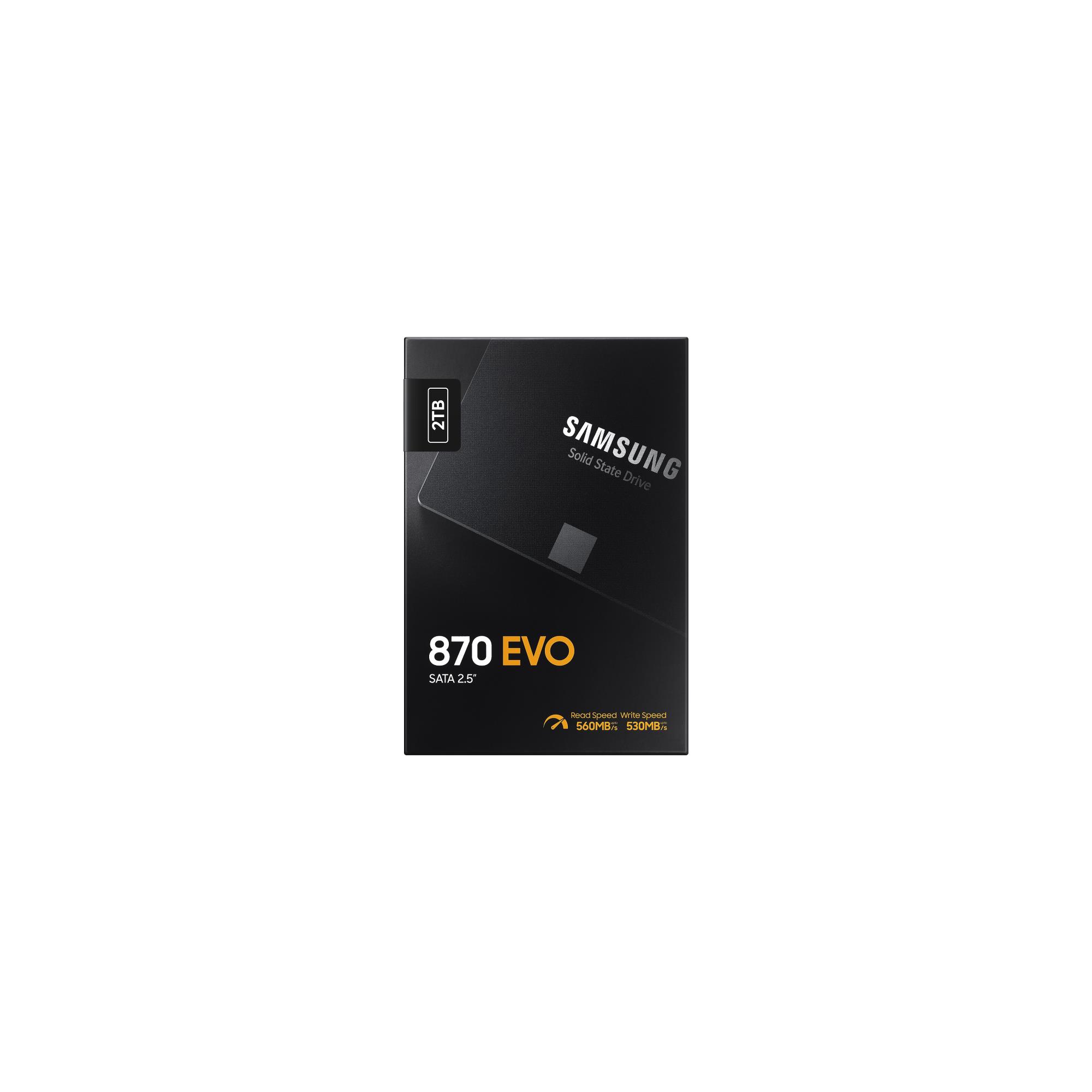 SSD SAMSUNG 870 EVO 2TB SATA SATA 3.0 MLC Write speed 530 MBytes/sec Read speed 560 MBytes/sec 2,5" TBW 1200 TB MTBF 1500000 hours MZ-77E2T0B/EU - Image 6