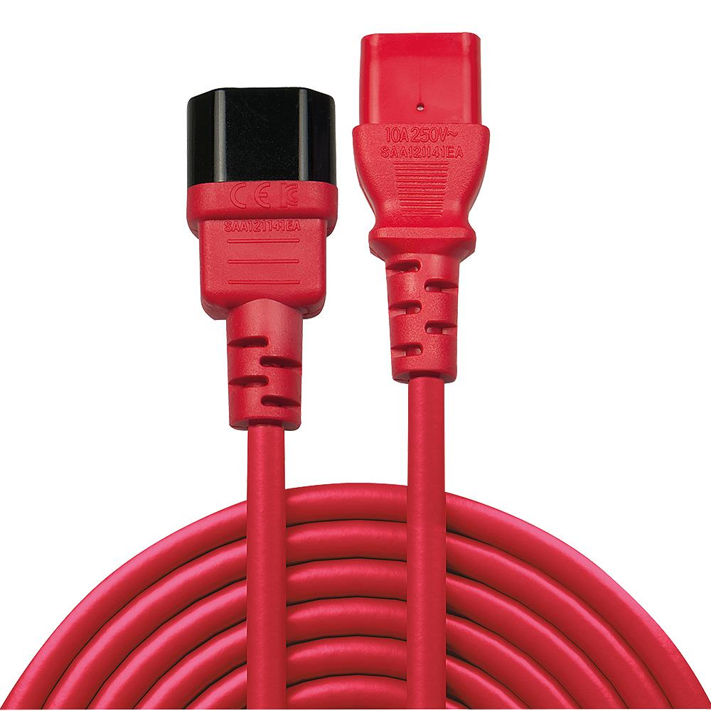 CABLE POWER IEC EXTENSION 2M/RED 30478 LINDY - Image 4
