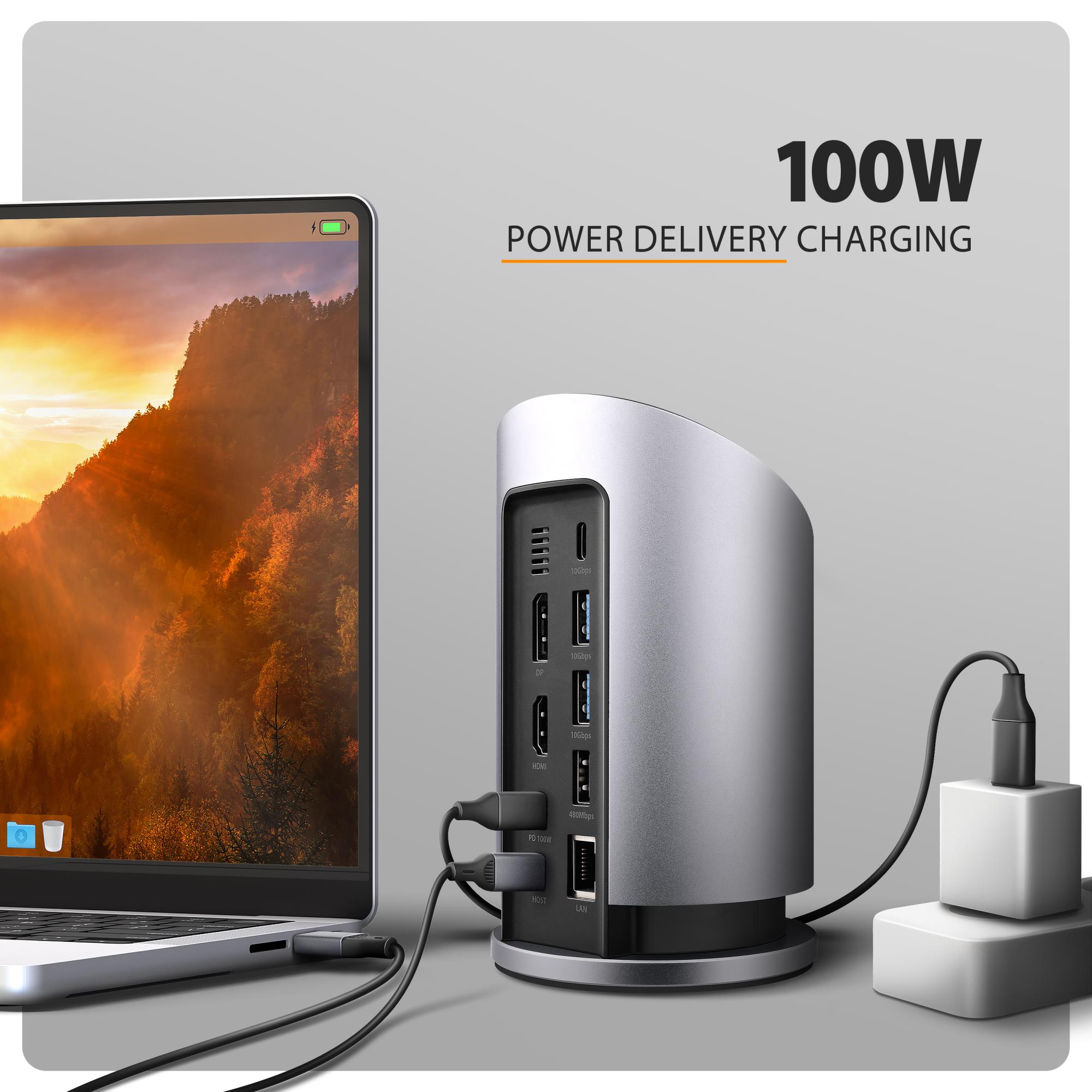 I/O HUB USB-C 9IN1 WRL/0.6M HMC-WL9 AXAGON - Image 7