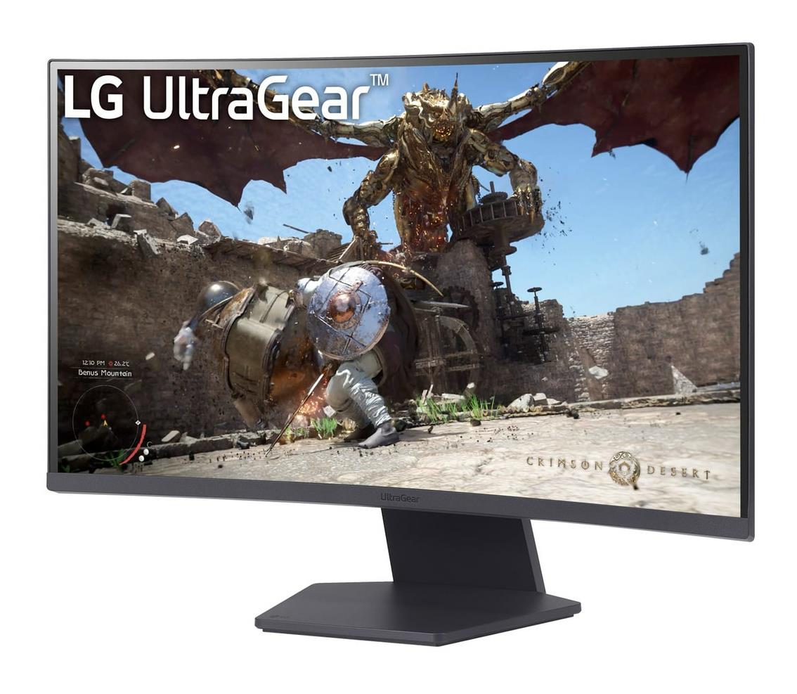 LCD Monitor LG 27GS60QC-B 27" Gaming/Curved Panel VA 2560x1440 16:9 180 Hz Matte 1 ms Tilt Colour Black 27GS60QC-B - Image 2