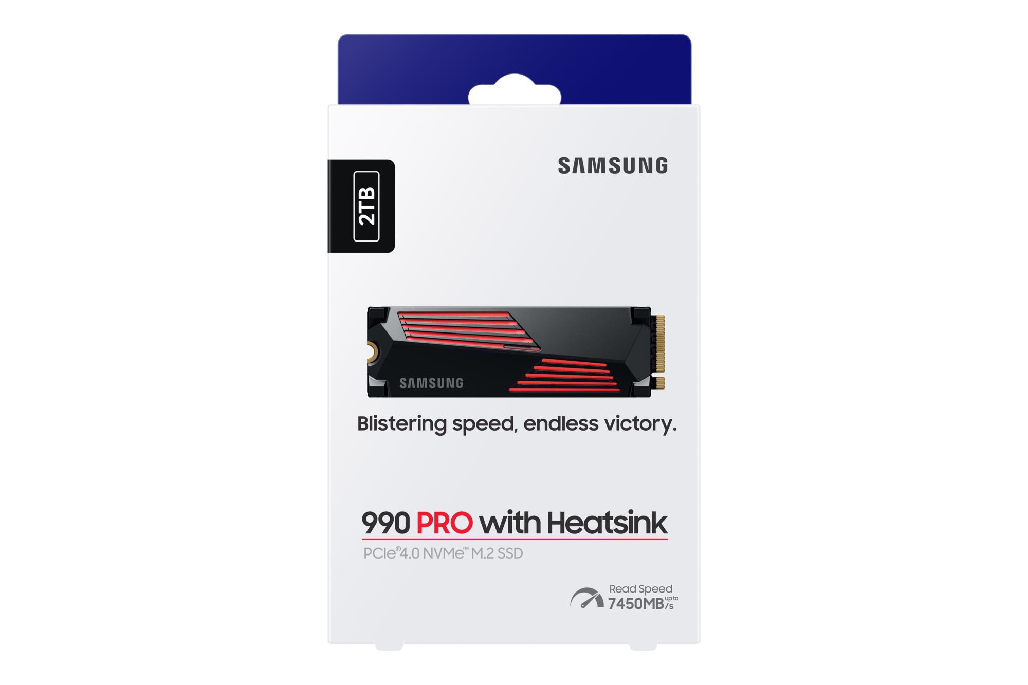 SSD SAMSUNG 990 PRO with Heatsink 2TB M.2 PCIE NVMe MLC Write speed 6900 MBytes/sec Read speed 7450 MBytes/sec 2.3mm TBW 1200 TB MTBF 1500000 hours MZ-V9P2T0GW - Image 8