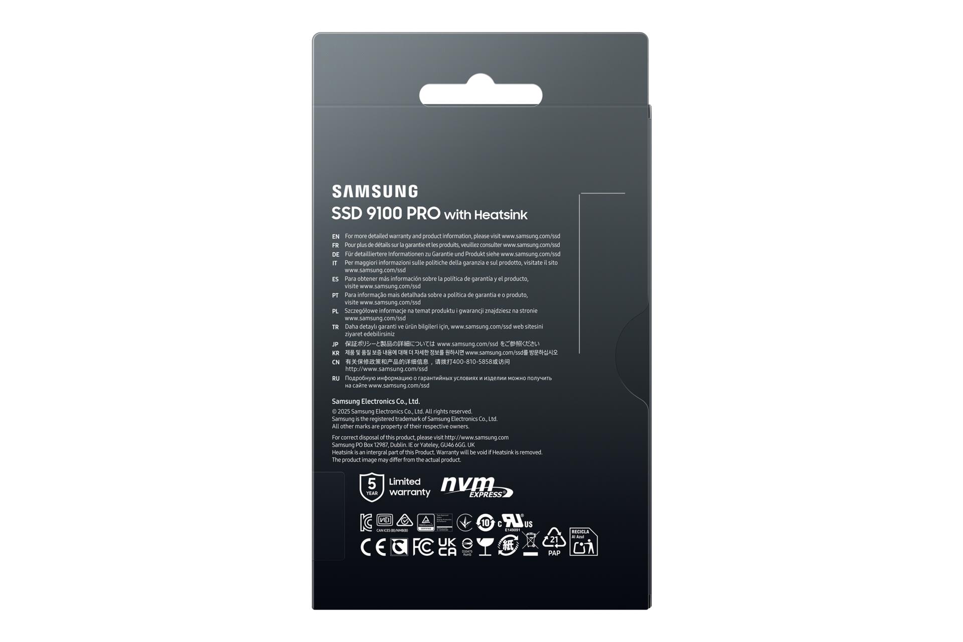 SSD SAMSUNG 9100 PRO 1TB M.2 PCIe Gen5 NVMe TLC Write speed 13300 MBytes/sec Read speed 14700 MBytes/sec 2.38mm TBW 600 TB MZ-VAP1T0CW - Image 10