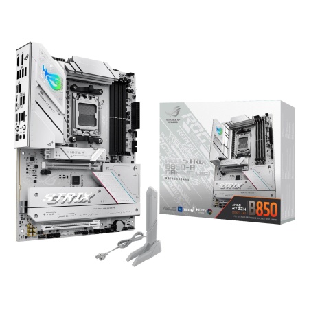 Mainboard ASUS AMD B850 SAM5 ATX Memory DDR5 Memory slots 4 1xPCI-Express 4.0 16x 1xPCI-Express 5.0 16x 4xM.2 1xHDMI 1xDisplayPort 12xUSB 2.0 3xUSB-C 1xOptical S/PDIF 1xRJ45 2xAudio port STRIXB850-AGAMINGWIFI