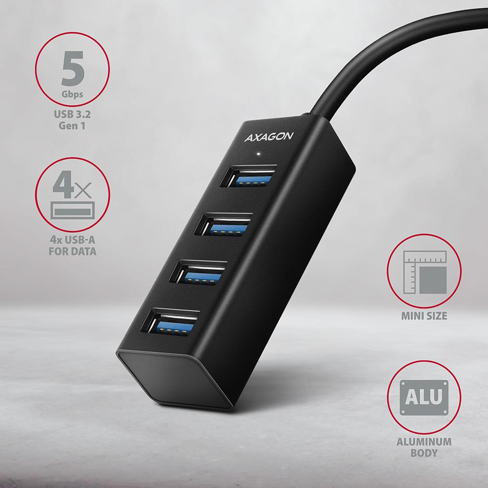 I/O HUB USB3.2 4PORT MINI/0.2M HUE-M1A AXAGON - Image 6