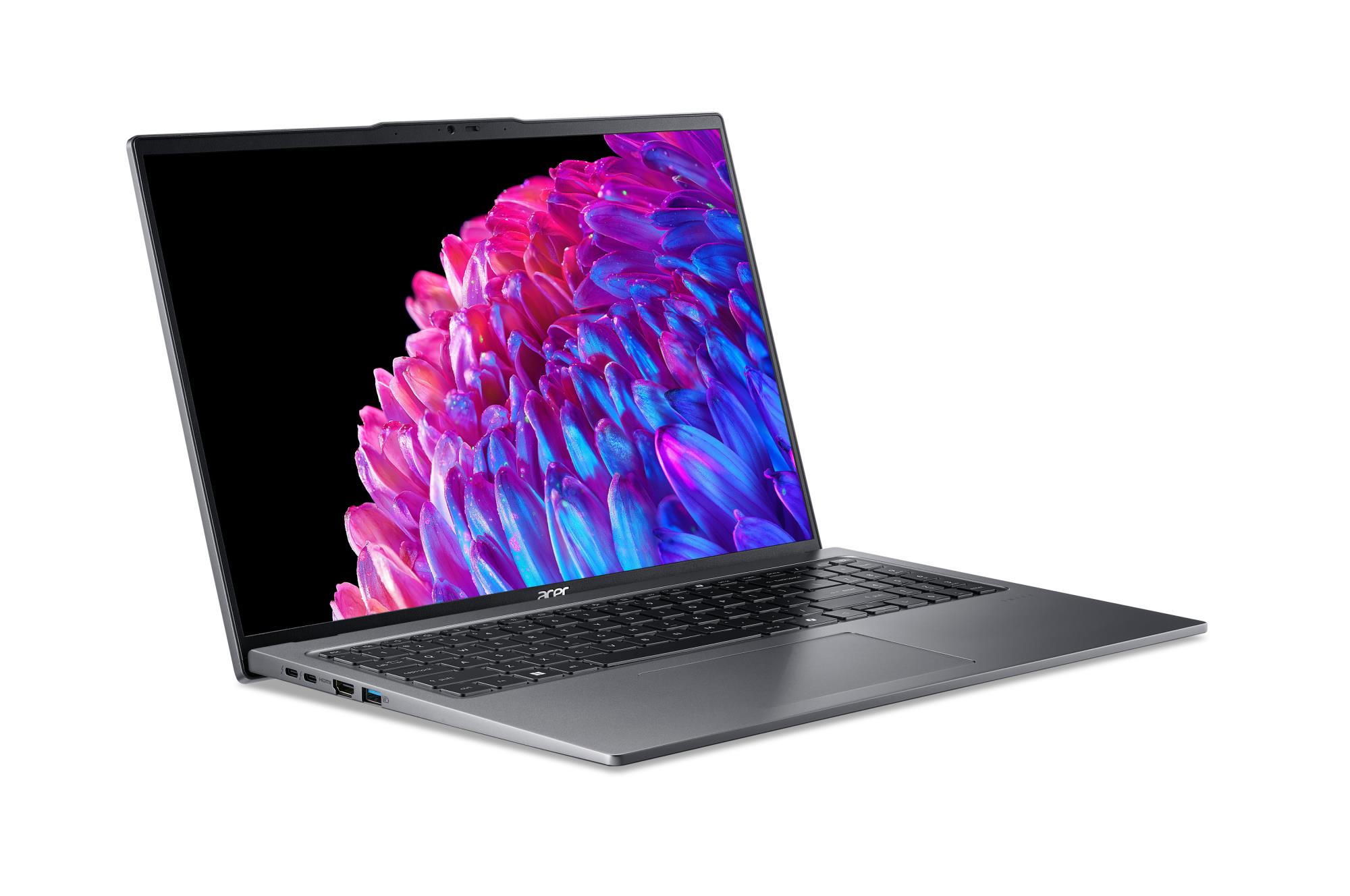 Notebook ACER Swift Go 16 SFG16-72 CPU Core Ultra u7-155H 3800 MHz 16" 3200x2000 RAM 16GB LPDDR5x SSD 1TB Intel ARC Graphics Integrated ENG/RUS Card Reader microSD Windows 11 Home Steel Grey 1.6 kg NX.KWNEL.004 - Image 2