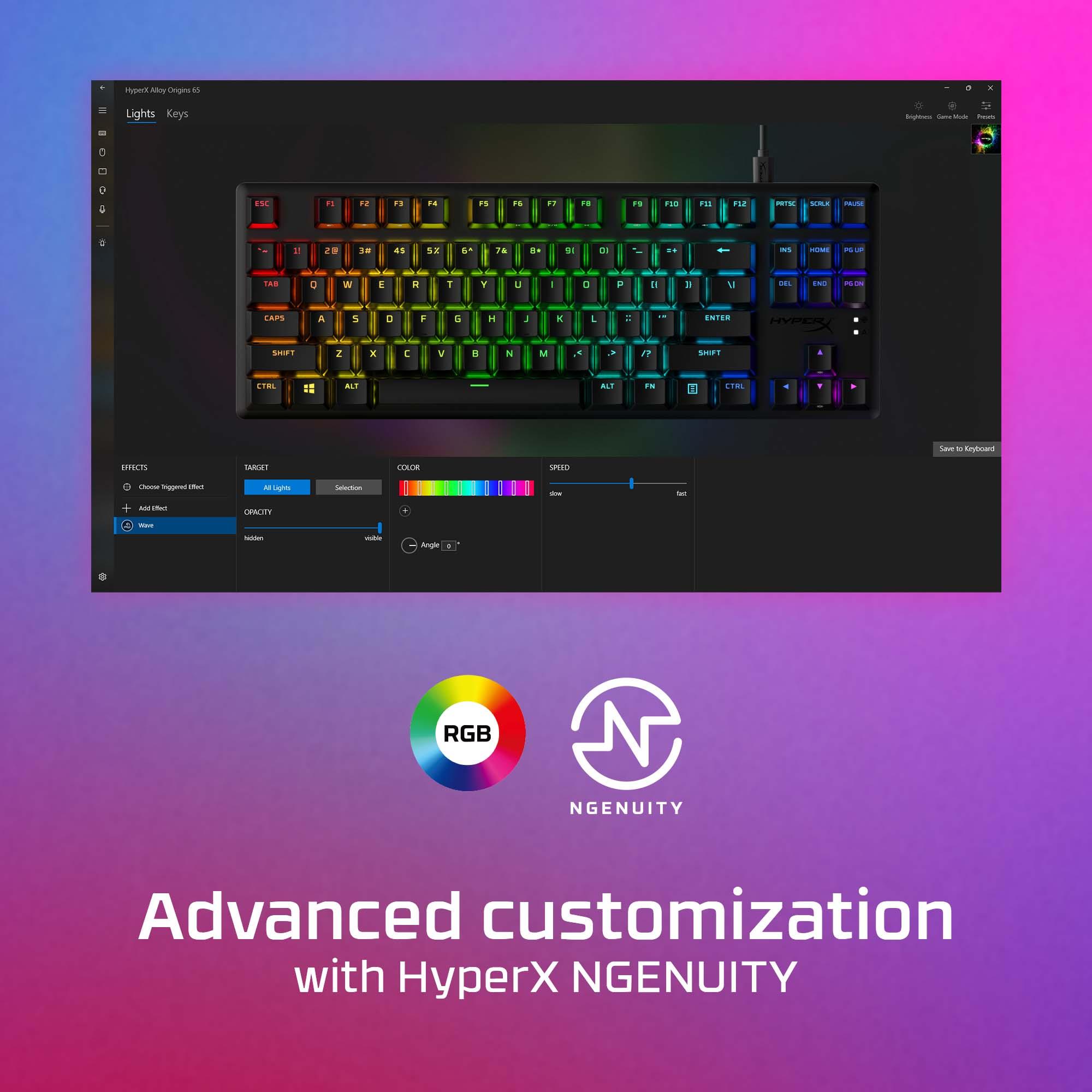 KEYBOARD GAMING ALLOY ORIGINS/CORE ENG HX-KB7BLX-US HYPERX - Image 4