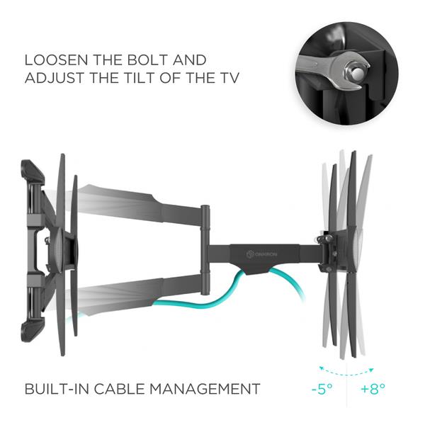 TV SET ACC WALL MOUNT /40-75"/BLACK NP47-B ONKRON - Image 10