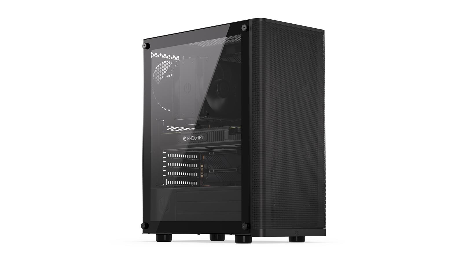 Case ENDORFY Ventum 200 Air MicroTower Case product features Transparent panel Not included ATX MicroATX MiniITX Colour Black EY2A002 - Image 2