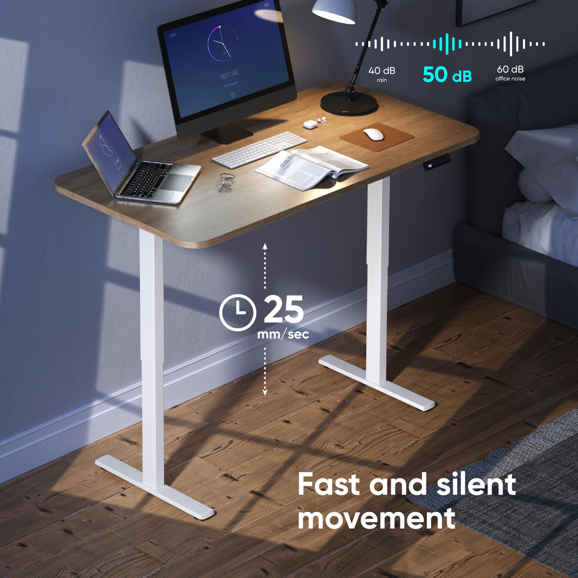 DESK FRAME MOTORISED/WHITE CDF222E-W ONKRON - Image 5