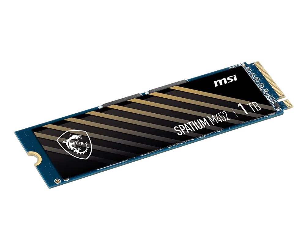 SSD MSI 300xTBW rating MTBF 1500000 h Read speed 3600 MB/s Write speed 3100 MB/s NVMe Yes PCI Express 4.0 M.2 1000 GB SPATIUM M452 S78-440L970-P83 - Image 3