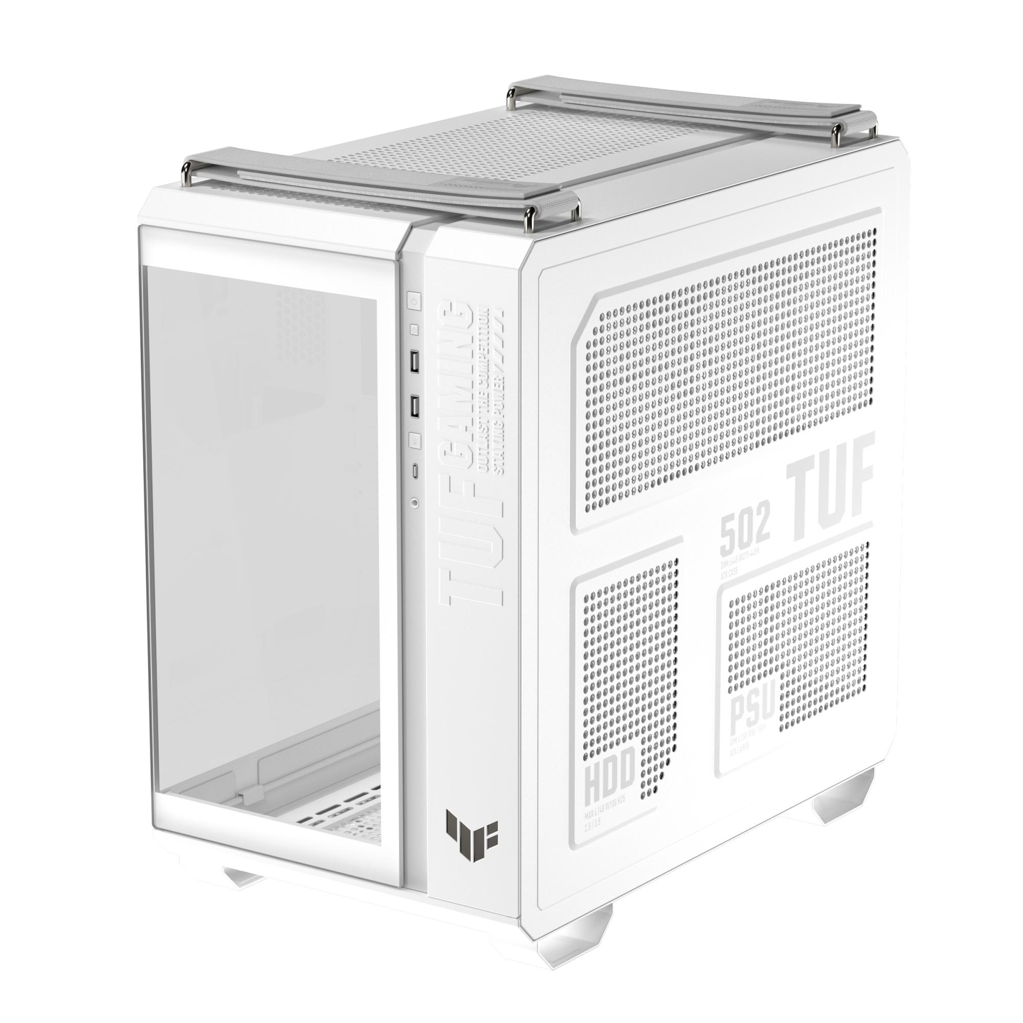 Case ASUS TUF Gaming GT502 Horizon MidiTower Case product features Transparent panel Not included ATX MicroATX MiniITX Colour White TUFGAMGT502HORIZONWHT - Image 13