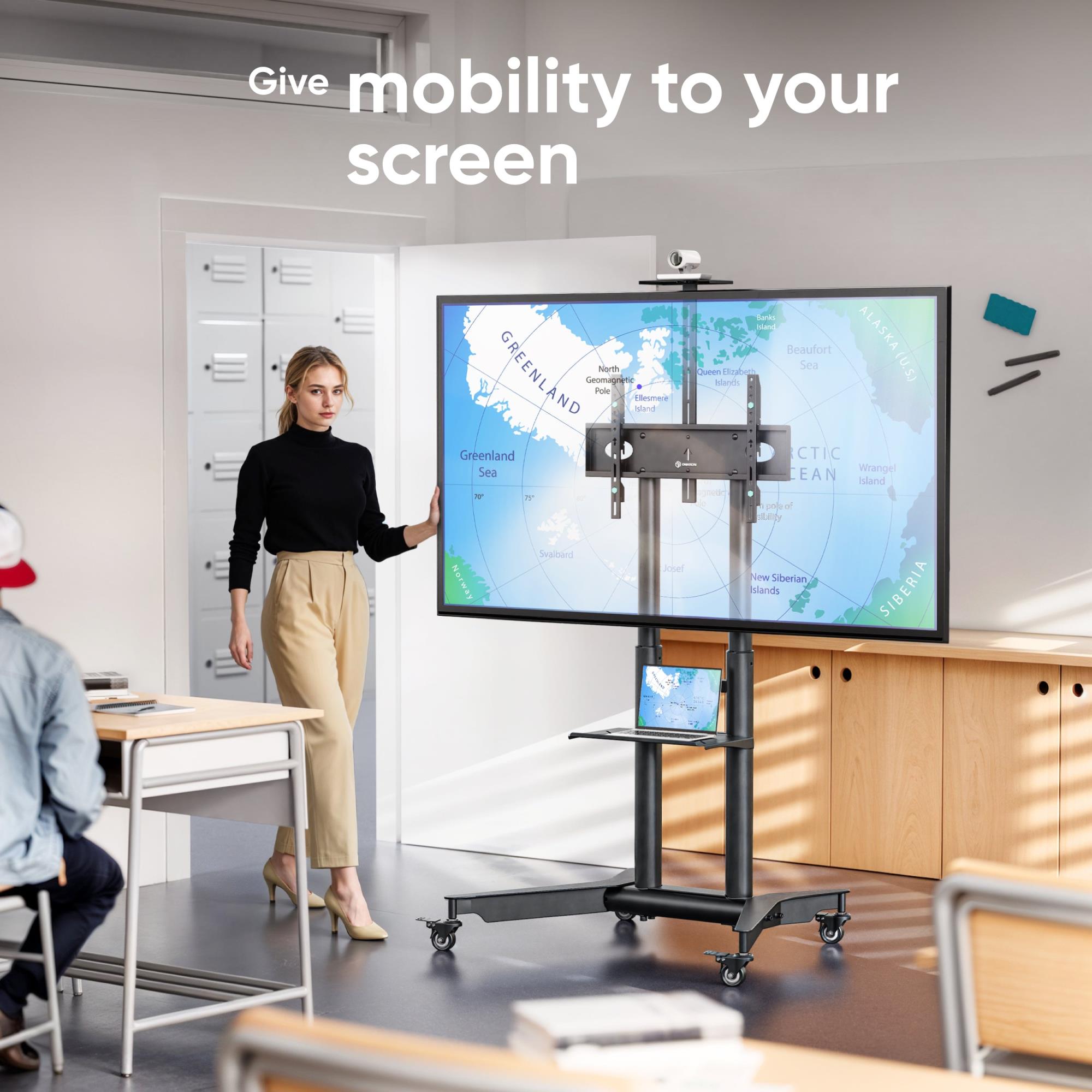 TV SET ACC MOBILE STAND/32-75"/BLACK TS1571-B ONKRON - Image 8