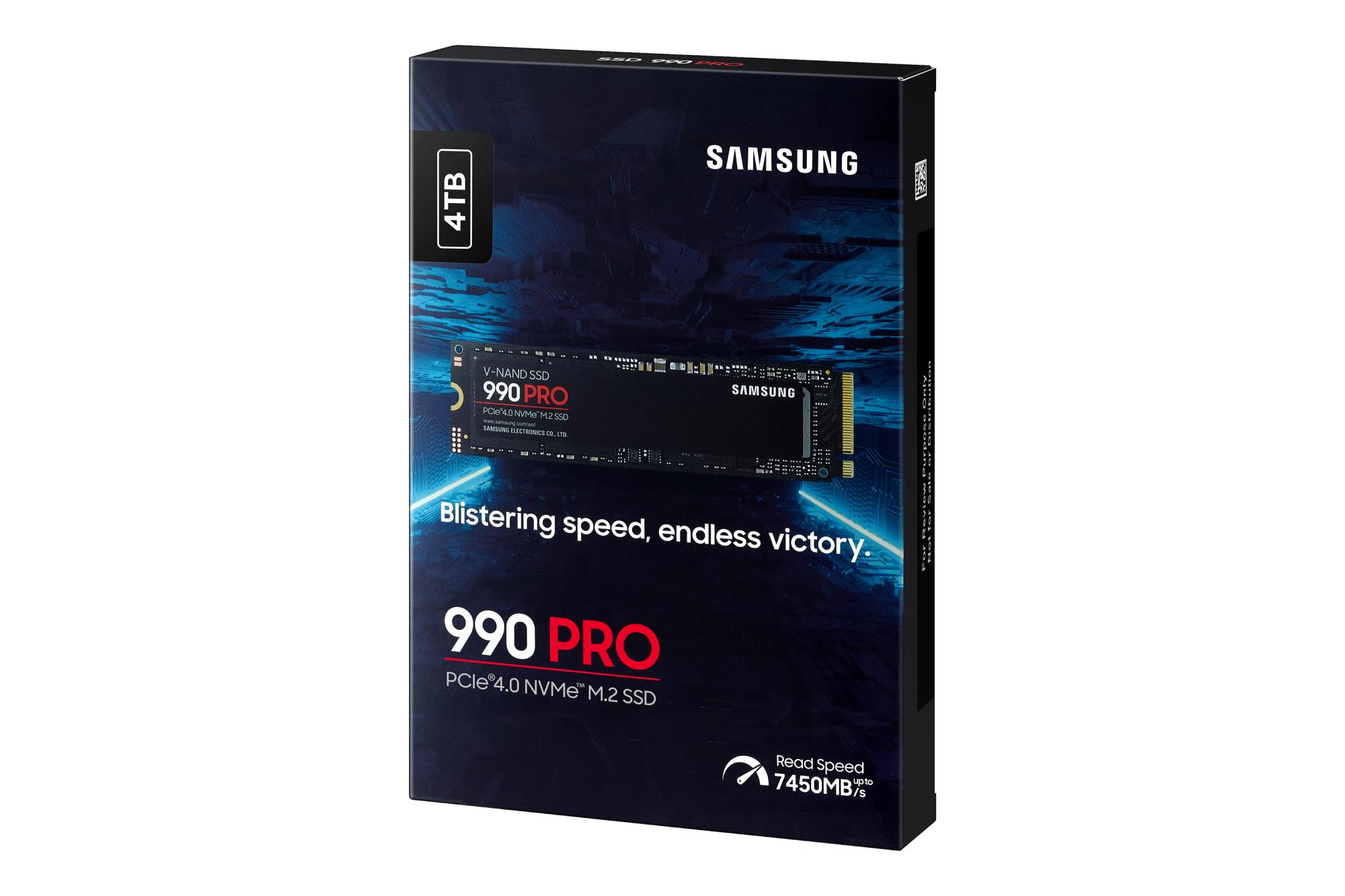 SSD SAMSUNG 990 PRO 4TB M.2 PCIe Gen4 NVMe TLC Write speed 6900 MBytes/sec Read speed 7450 MBytes/sec 2.3mm TBW 2400 TB MTBF 1500000 hours MZ-V9P4T0BW - Image 7